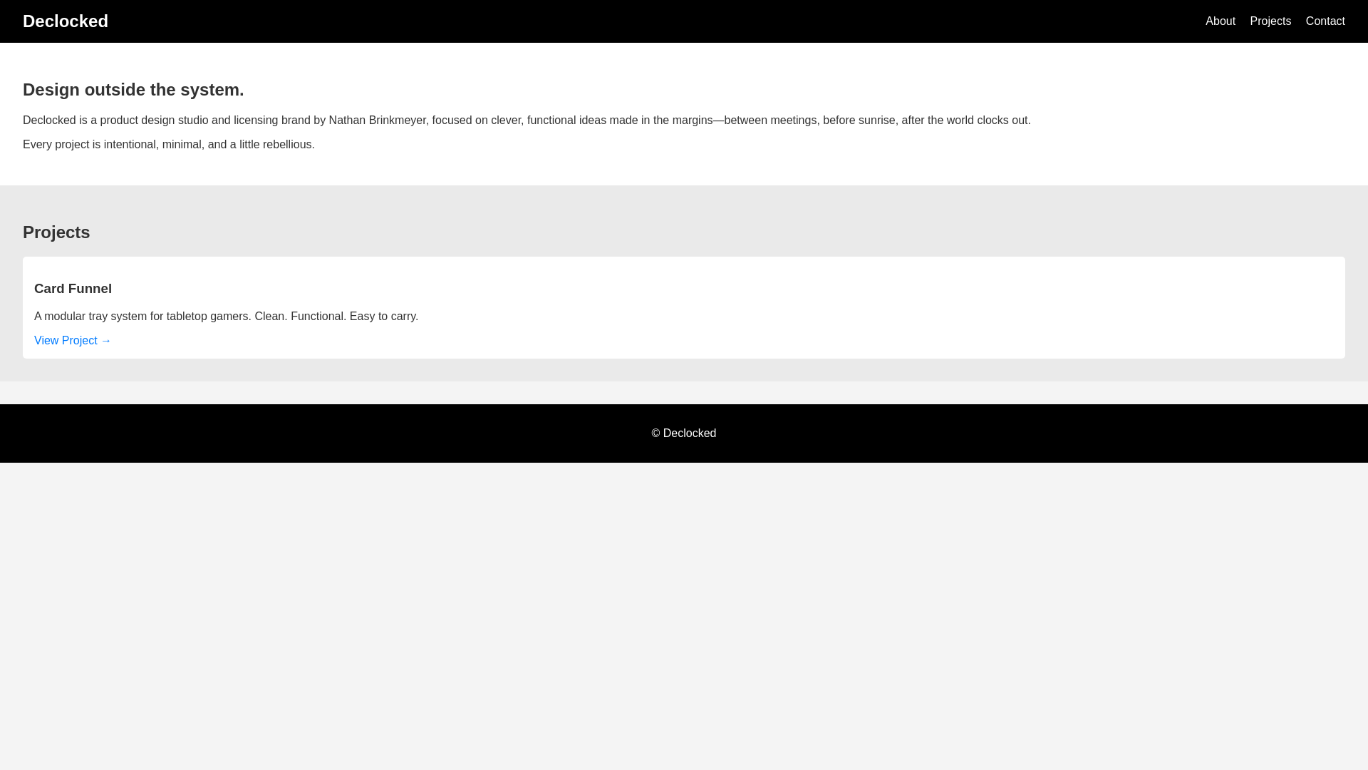 website screenshot of https://declocked.com/