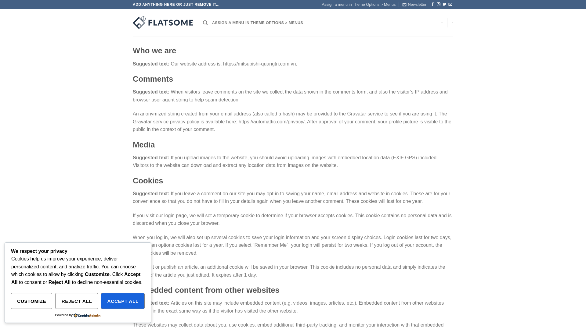 website screenshot of https://mitsubishi-quangtri.com.vn