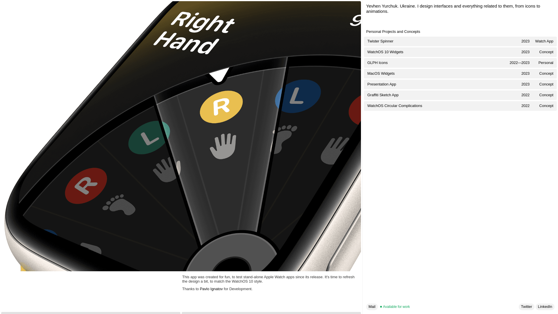 website screenshot of https://yurchuk.pages.dev/