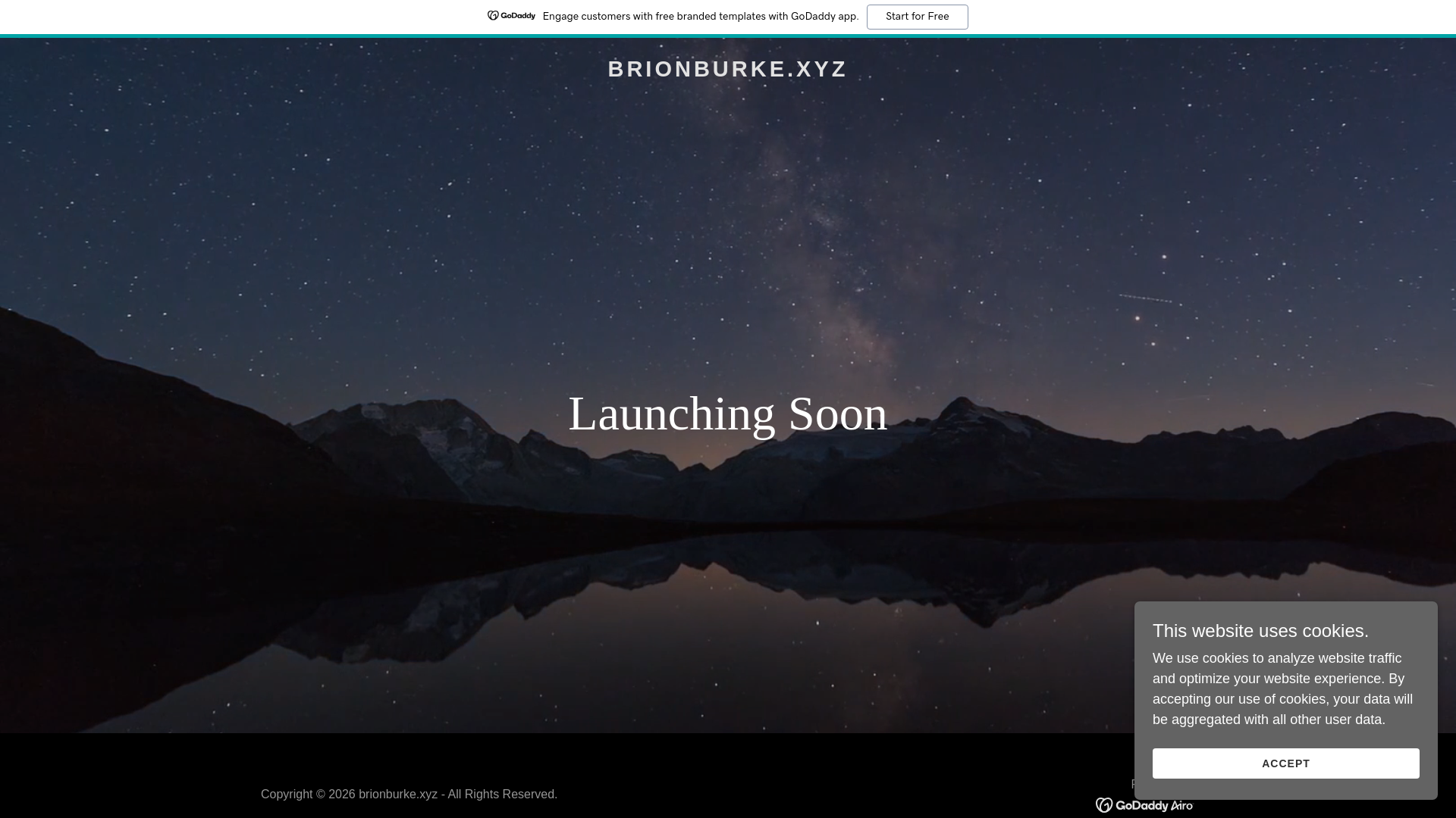 website screenshot of https://brionburke.xyz/