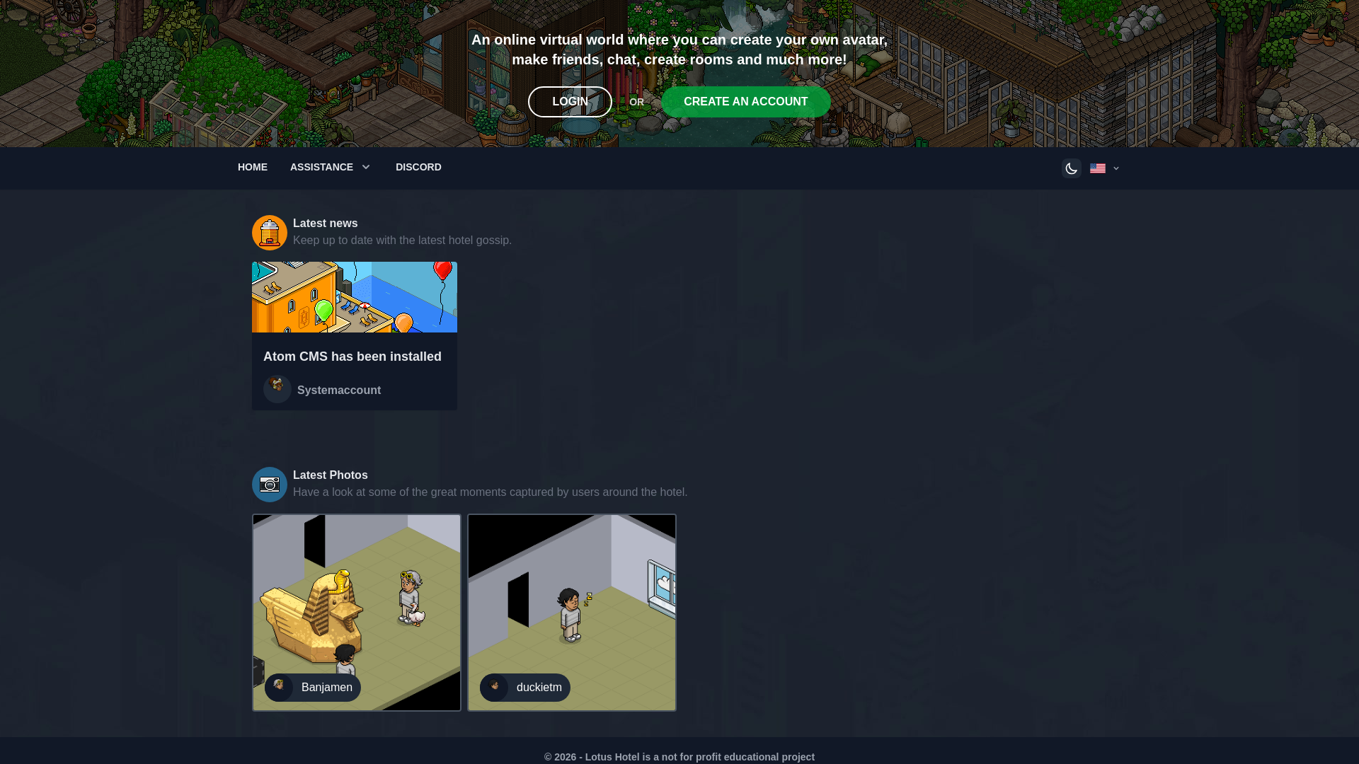 website screenshot of https://lotushotel.biz/