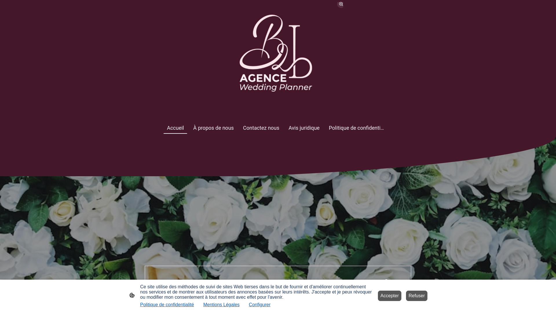 website screenshot of https://b2bweddingplaner.fr/