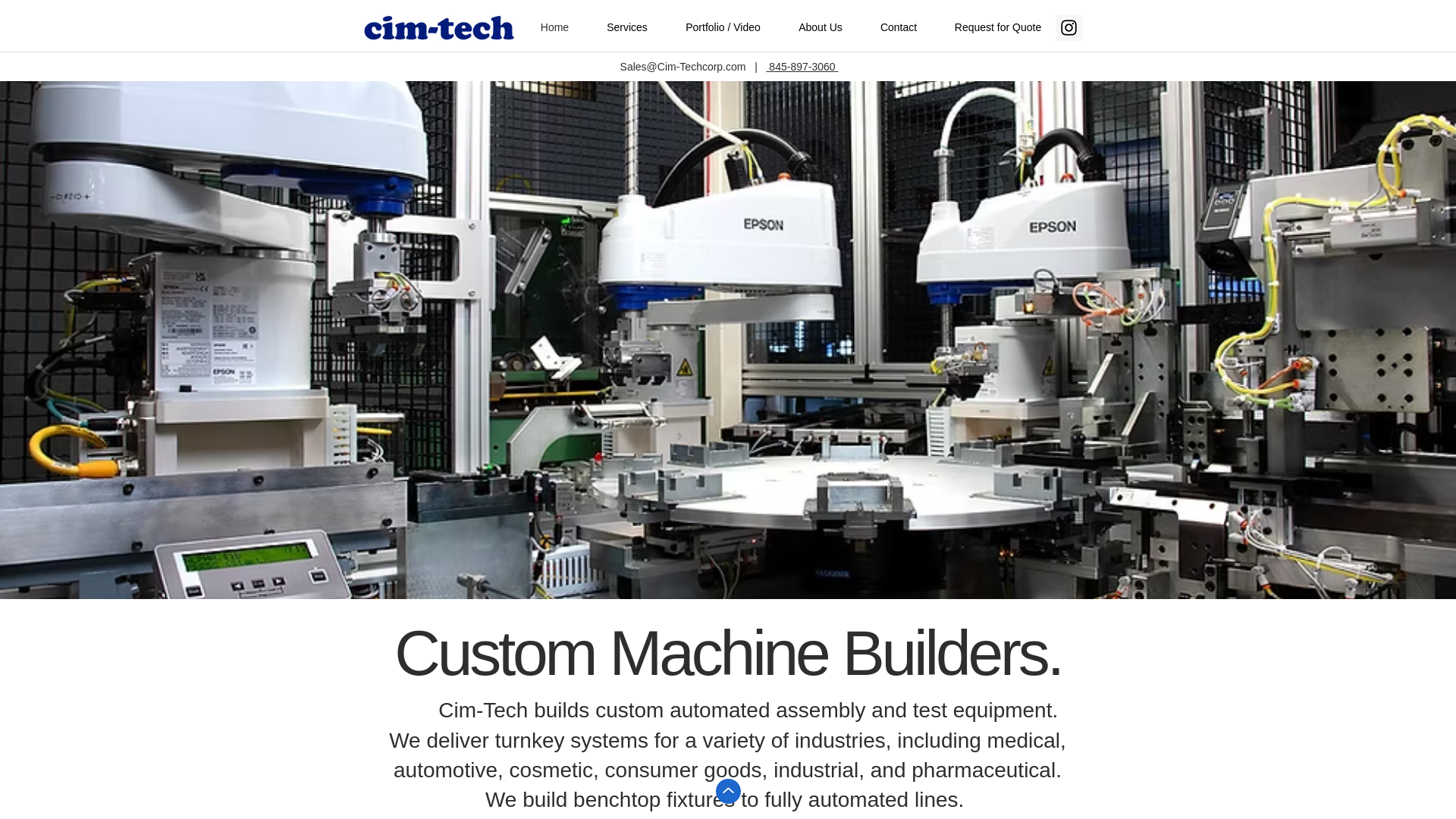 website screenshot of https://cimtech-group.com