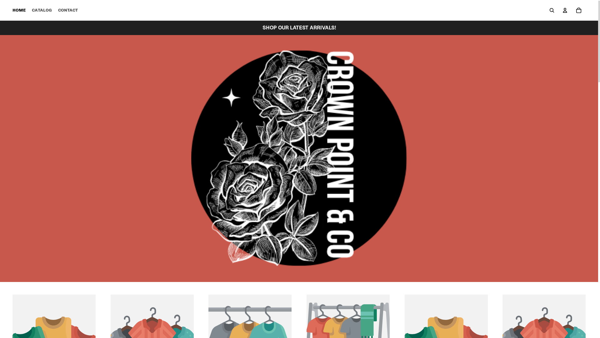 website screenshot of https://crownpointandco.com/