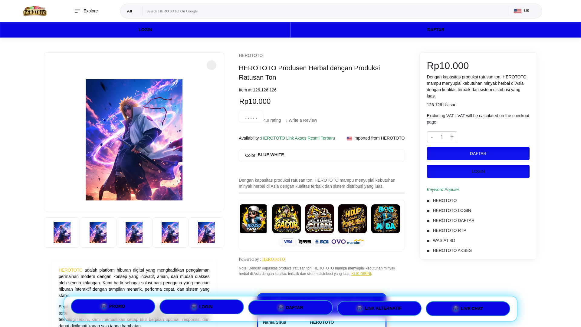 website screenshot of https://herototo-thailand.pages.dev/