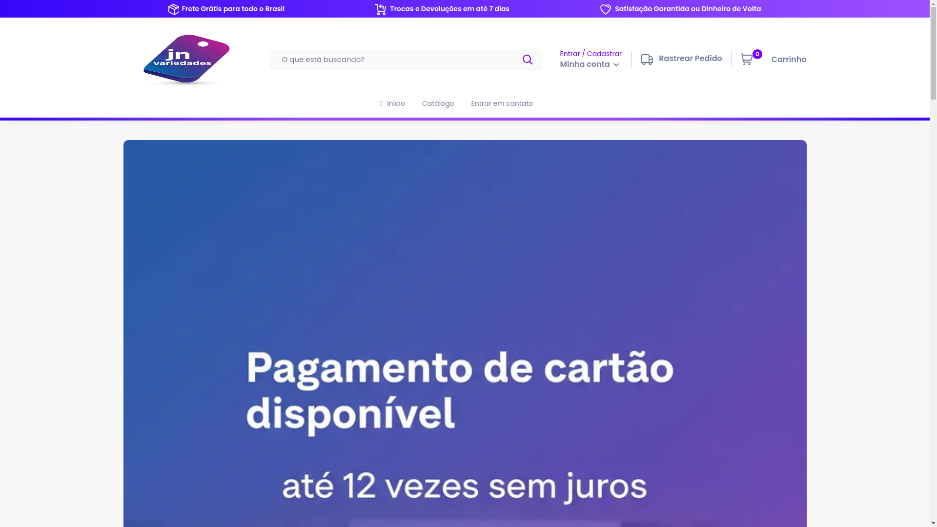 website screenshot of https://jnvariedades.store/