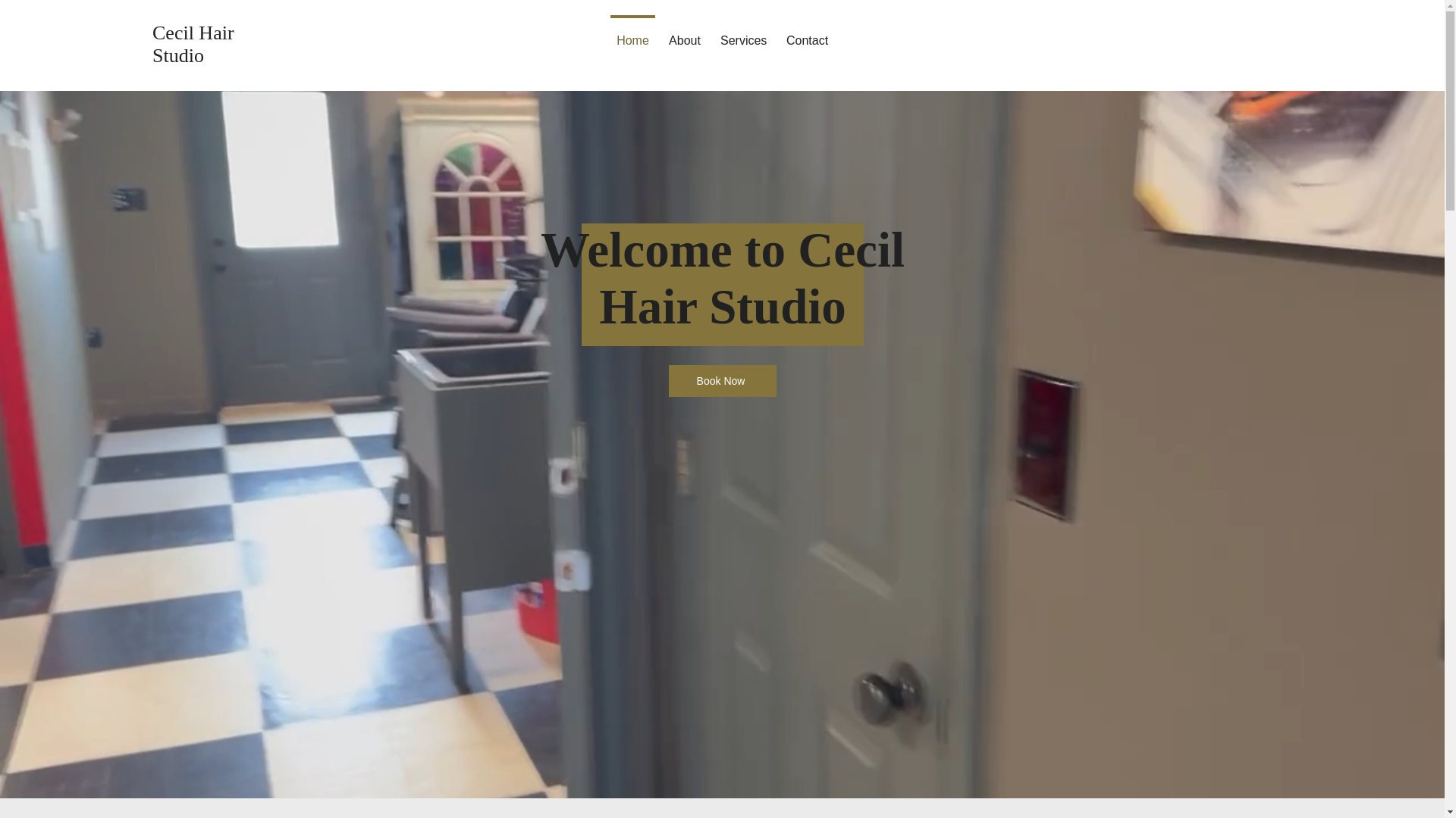 website screenshot of https://cecilhairstudio.com/