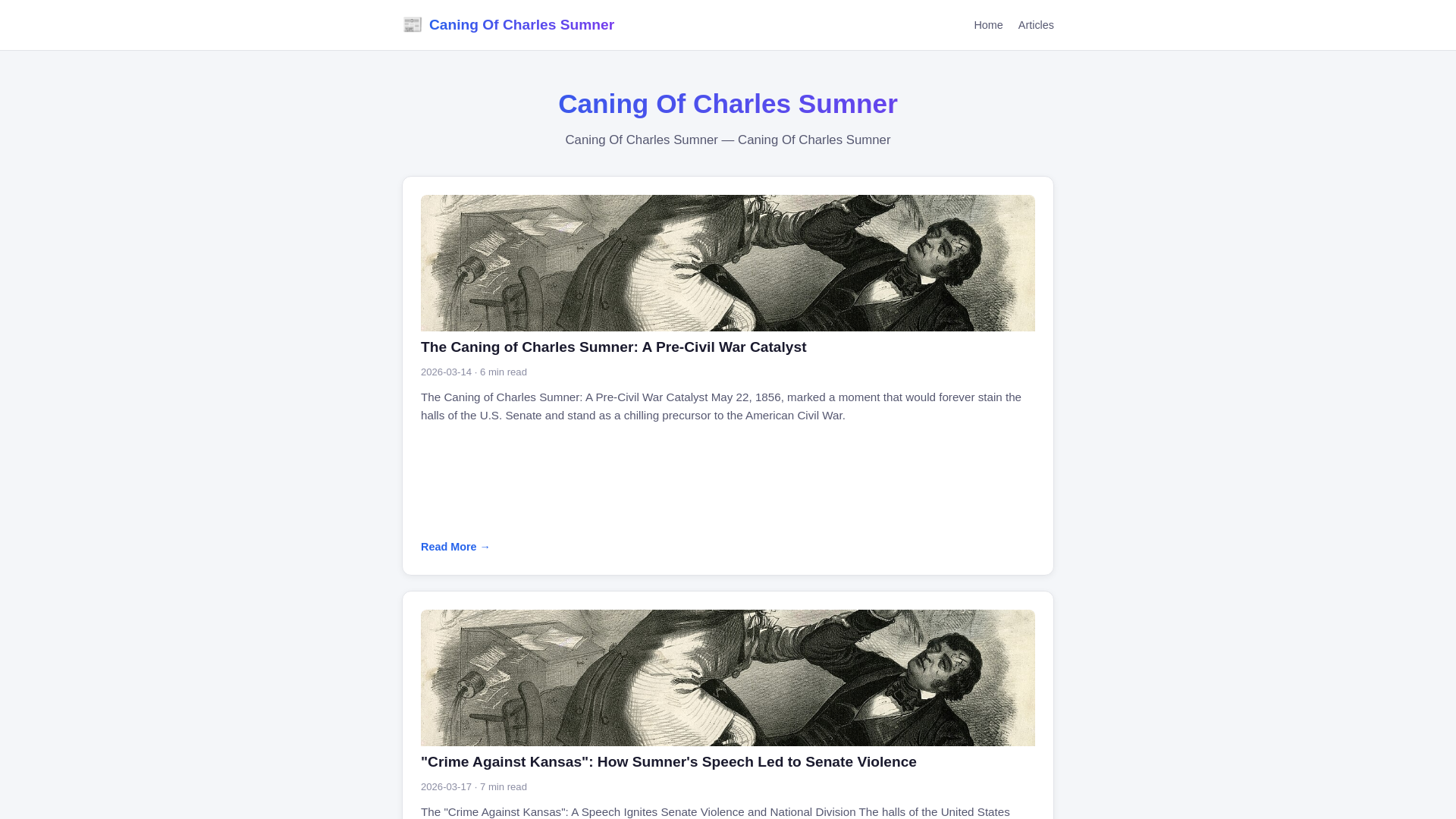 website screenshot of https://caning-of-charles-sumner.pages.dev/