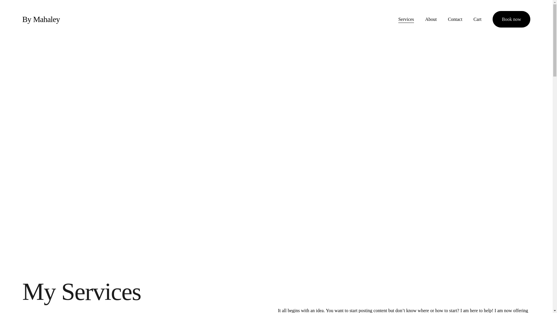 website screenshot of https://bymahaley.com/