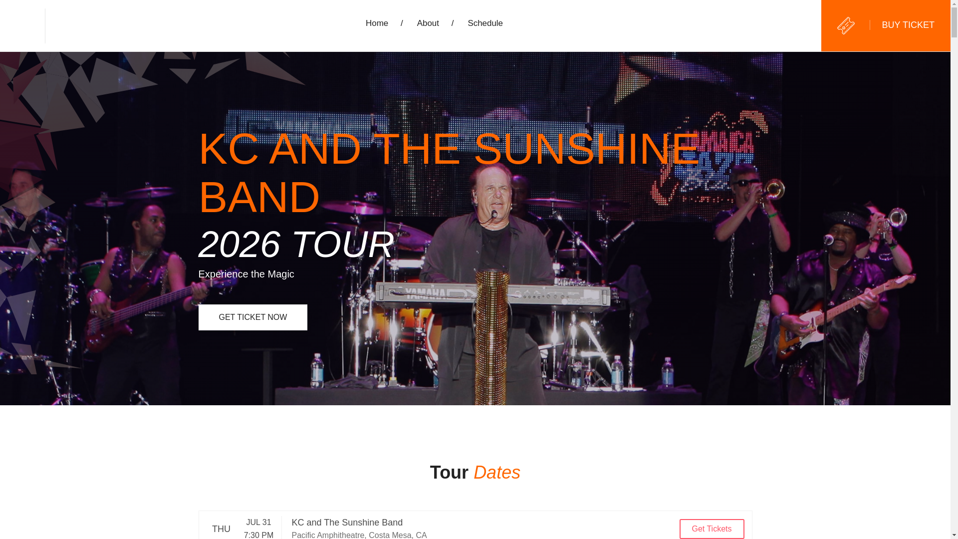website screenshot of https://kcandthesunshinebandtour.us/