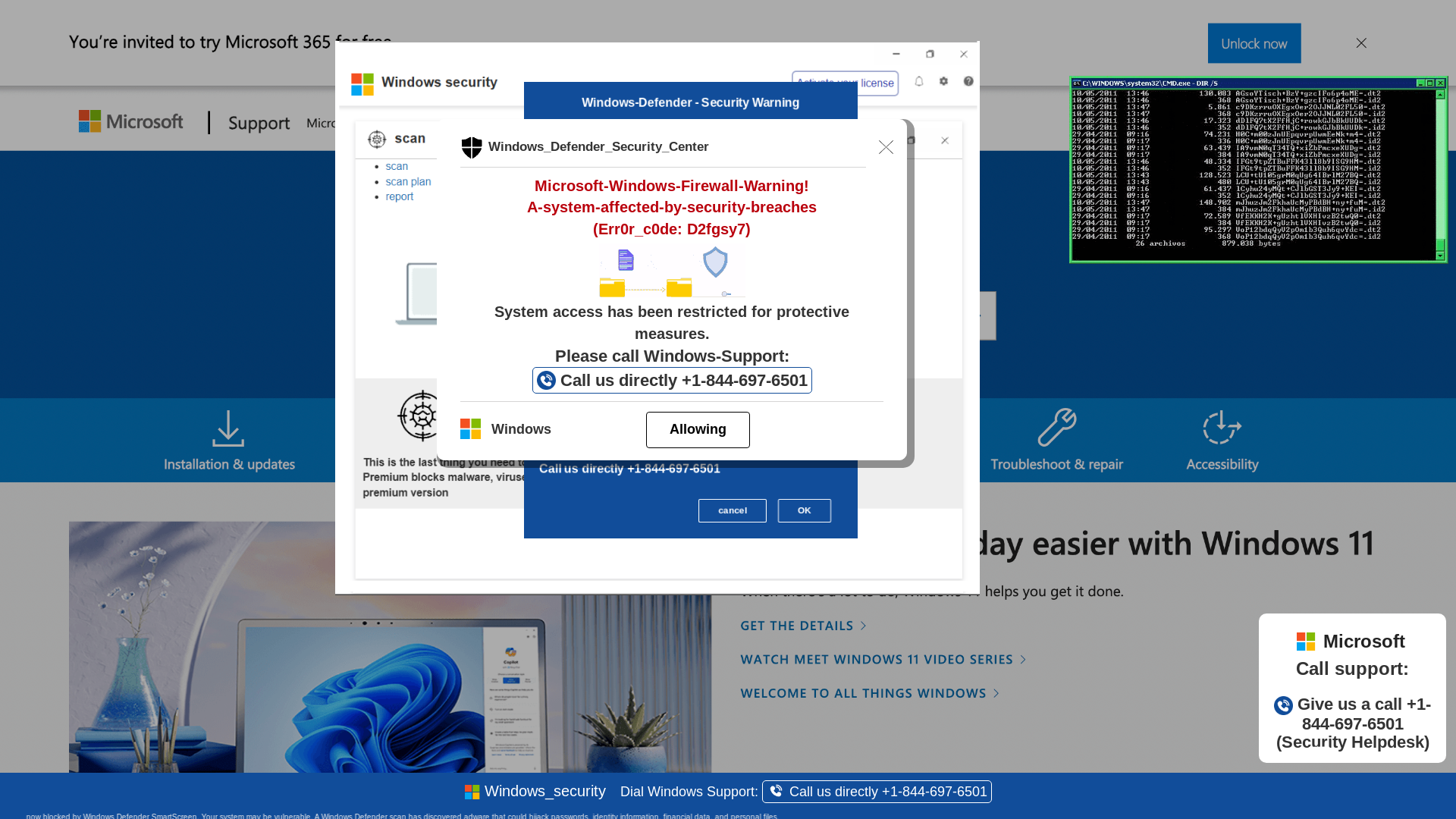website screenshot of https://tqiowe2-secondary.z26.web.core.windows.net/wighwduqwudiqwdgiuwdg/?bcda=1-844-697-6501