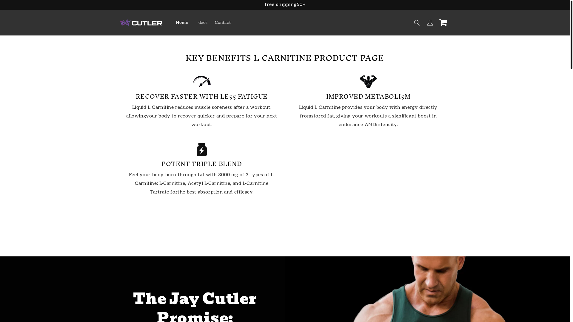 website screenshot of https://jaycutlerss.shop/