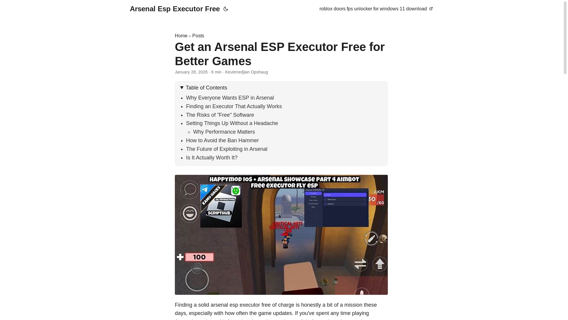 website screenshot of https://arsenal-esp-executor-free.pages.dev/