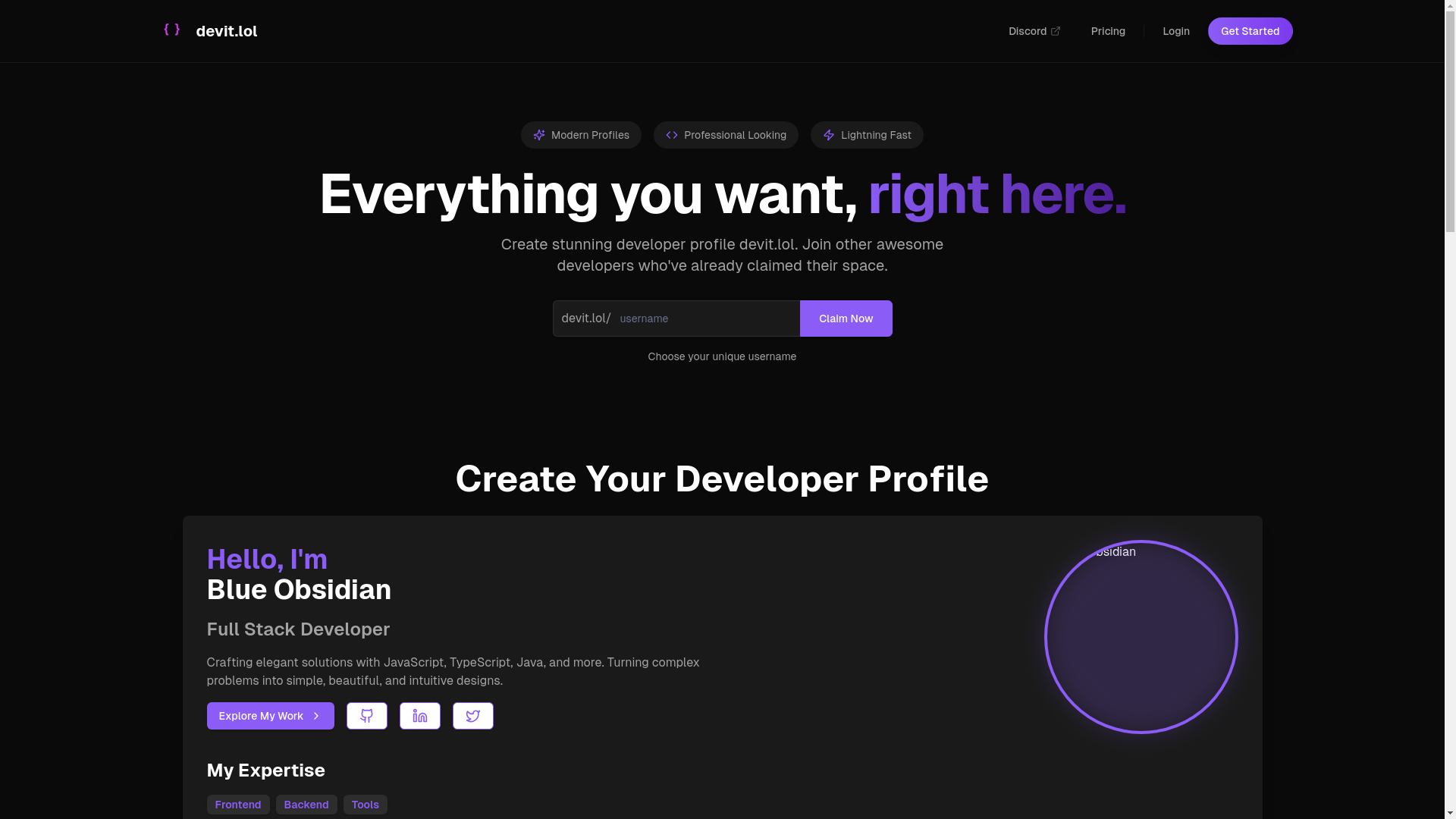 website screenshot of https://devty.io/