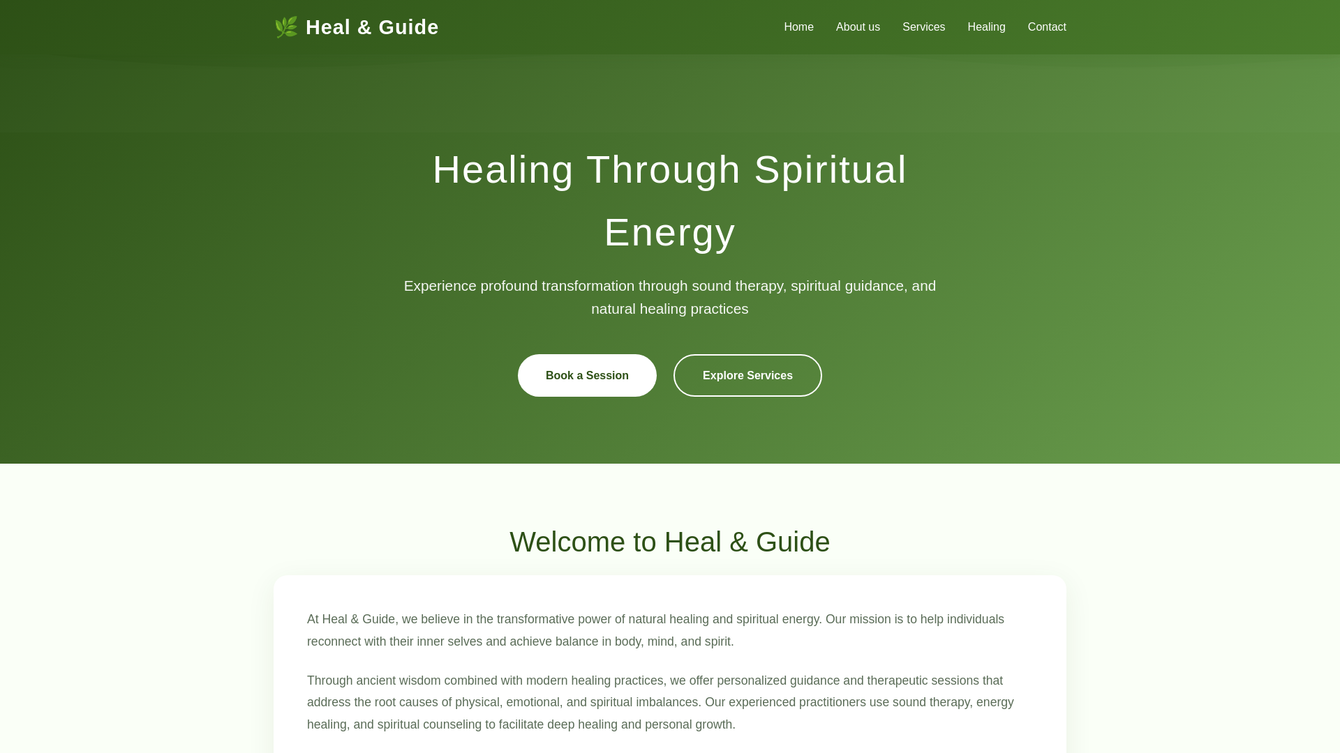 website screenshot of https://healandguide-static.pages.dev/