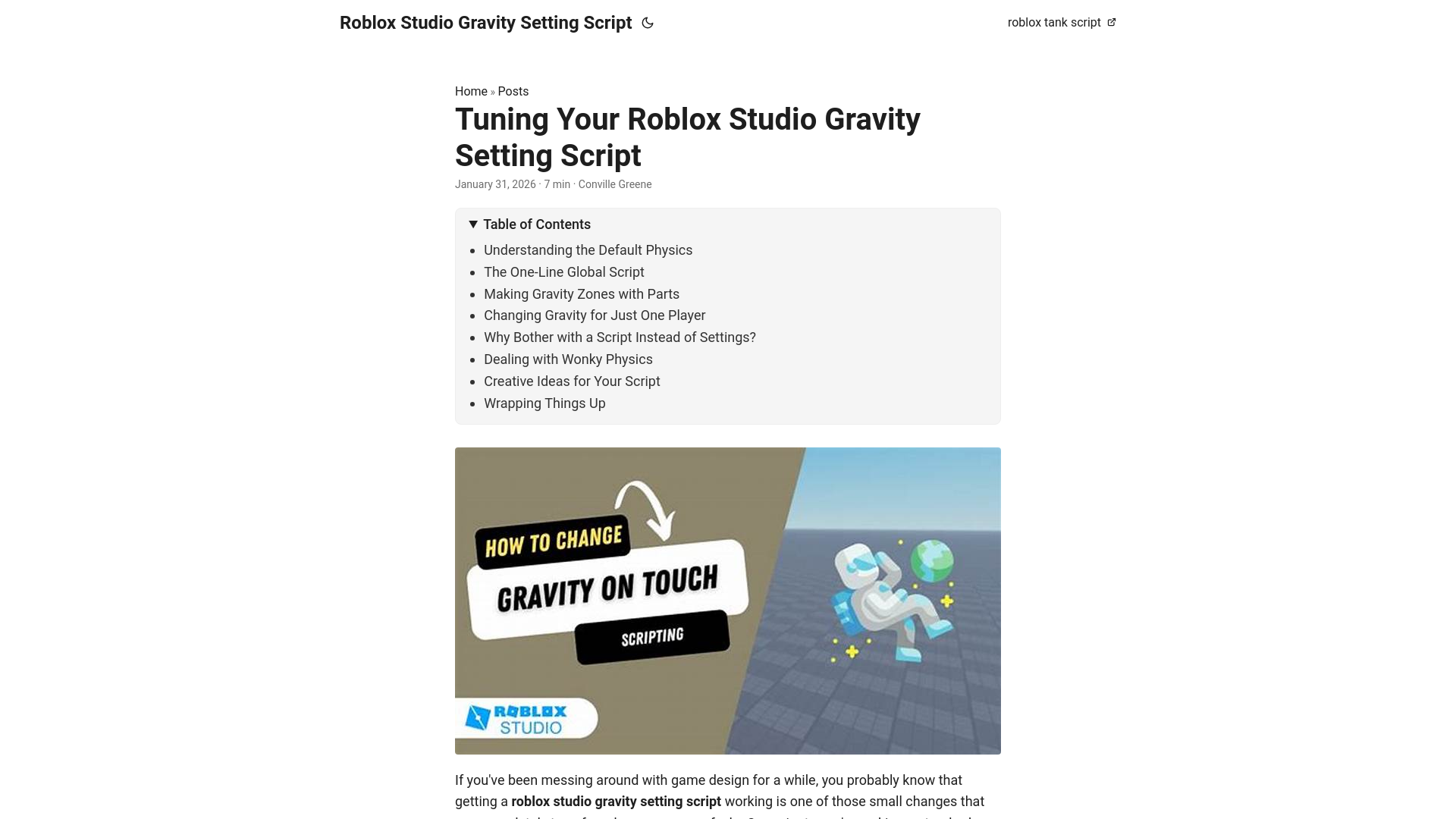 website screenshot of https://roblox-studio-gravity-setting-script.pages.dev/