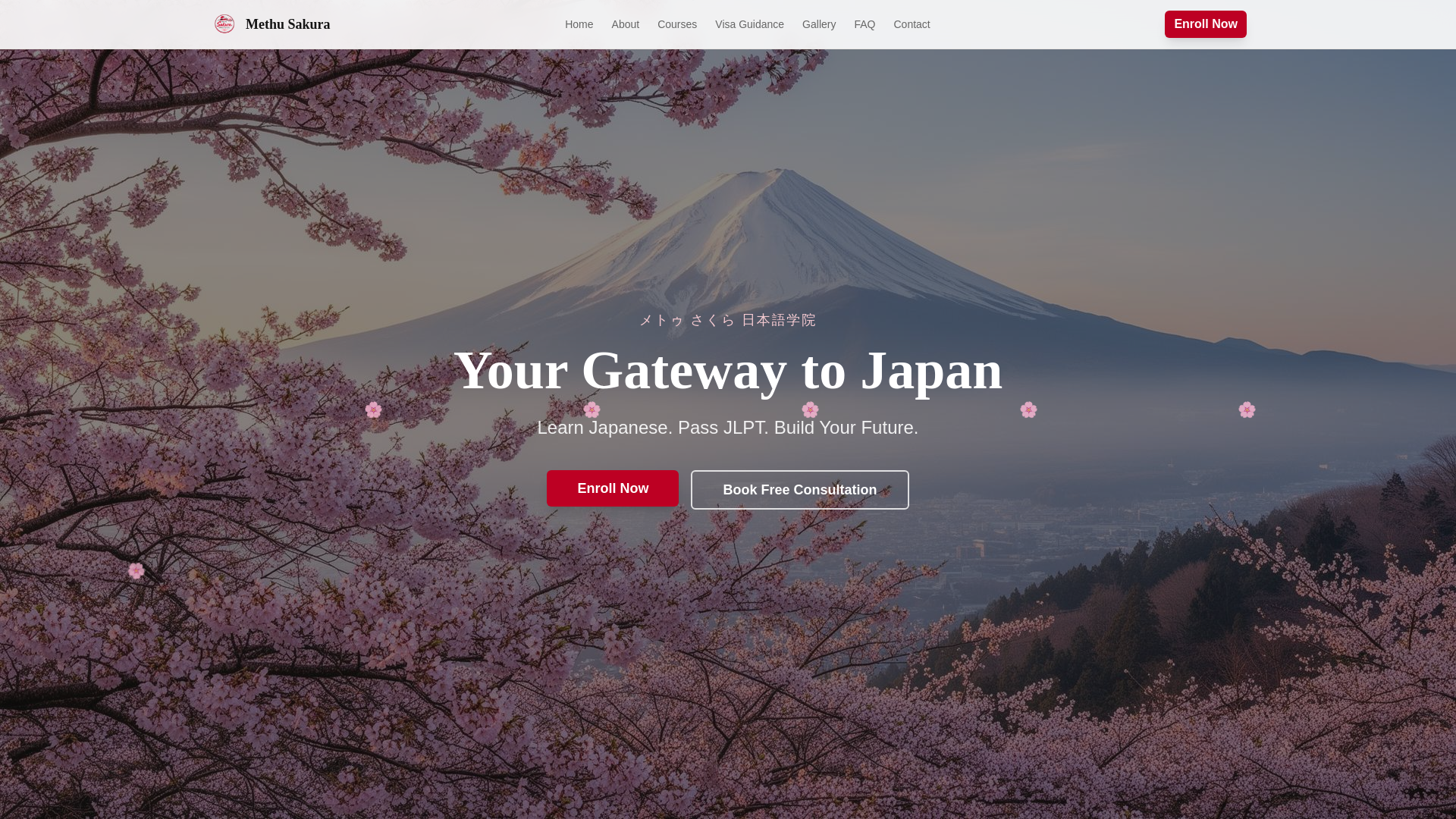 website screenshot of https://methusakura.dev