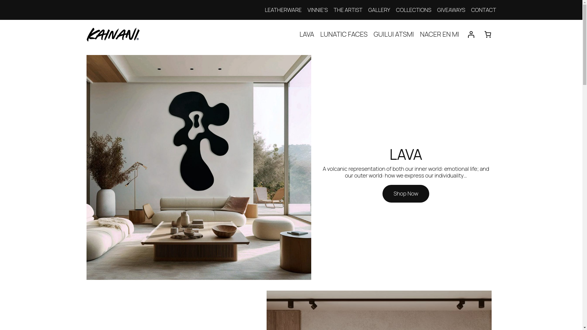 website screenshot of https://kainanistudio.com/