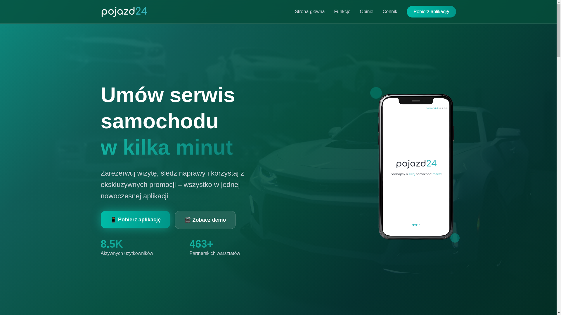 website screenshot of https://pojazd24-landing-page-remastered.pages.dev/