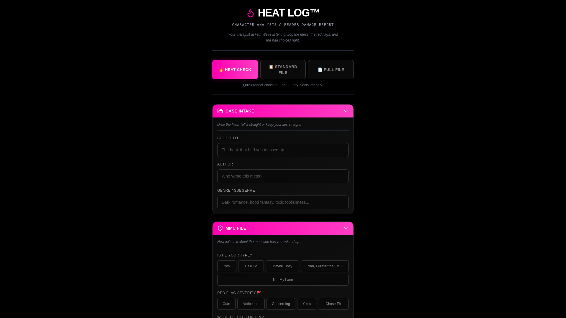 website screenshot of https://heat-log.pages.dev/