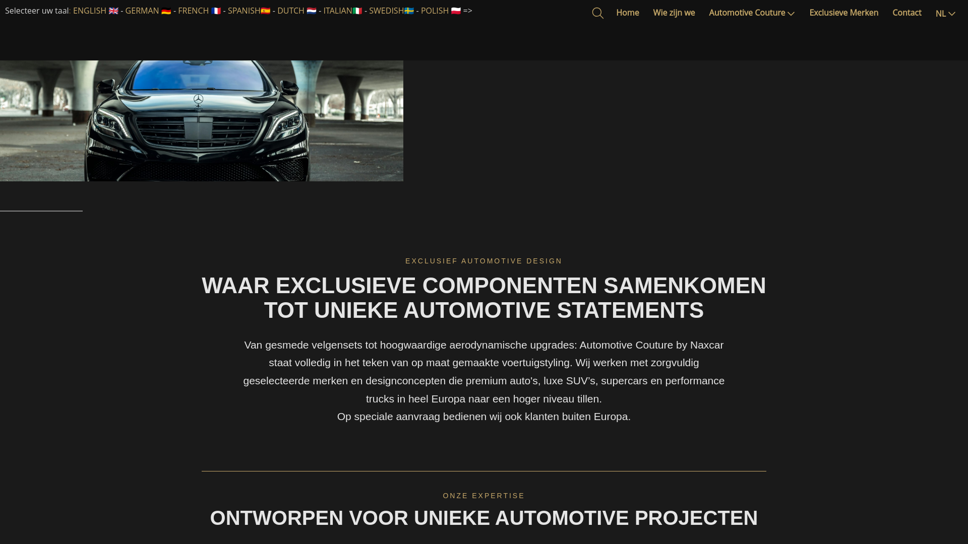 website screenshot of https://automotive-couture.eu/