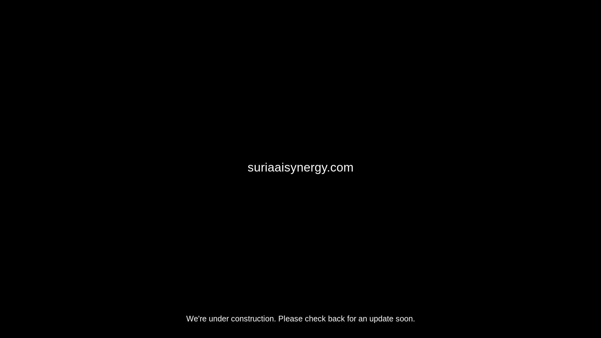 website screenshot of https://suriaaisynergy.com/