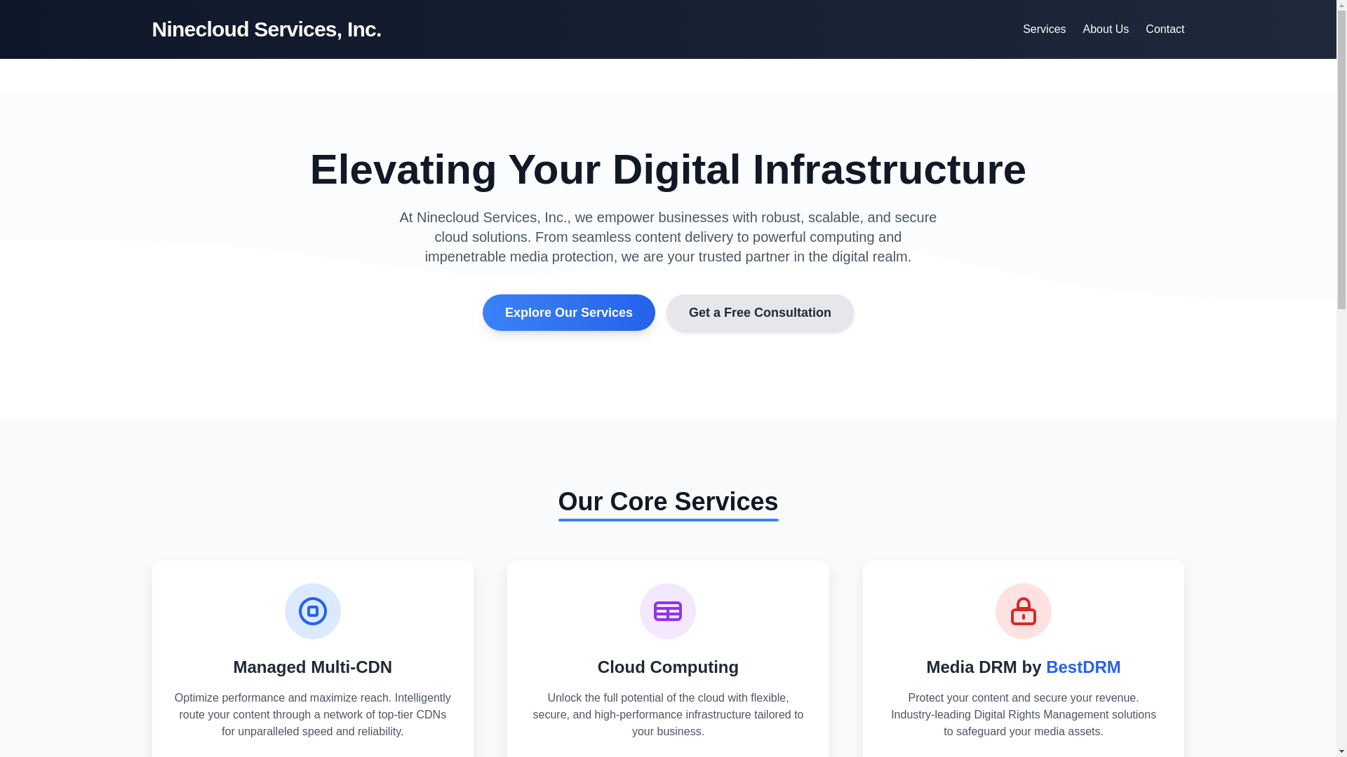 website screenshot of https://9cloudservices.pages.dev/
