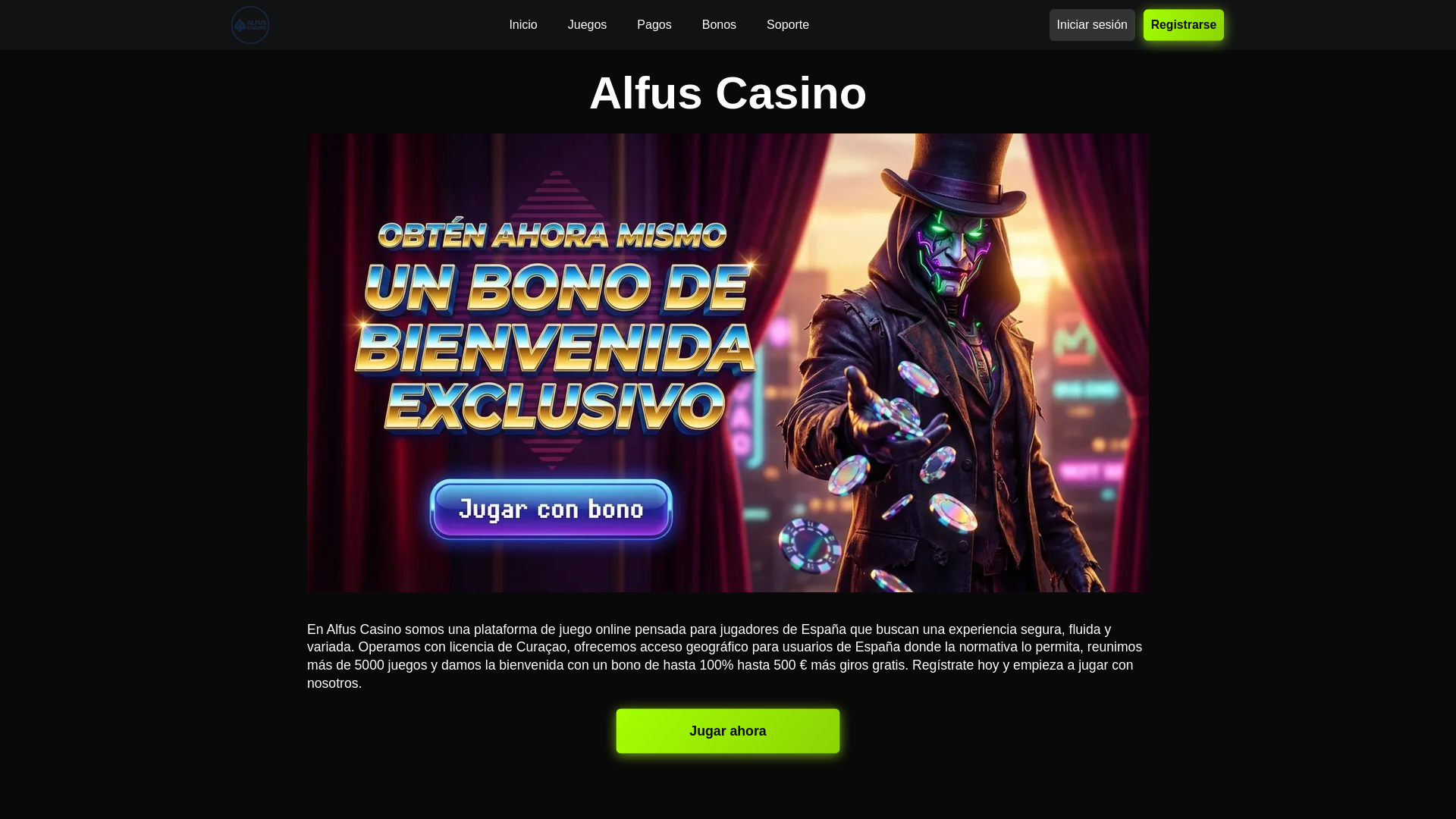 website screenshot of https://alfuscasino-mx-54160.pages.dev/