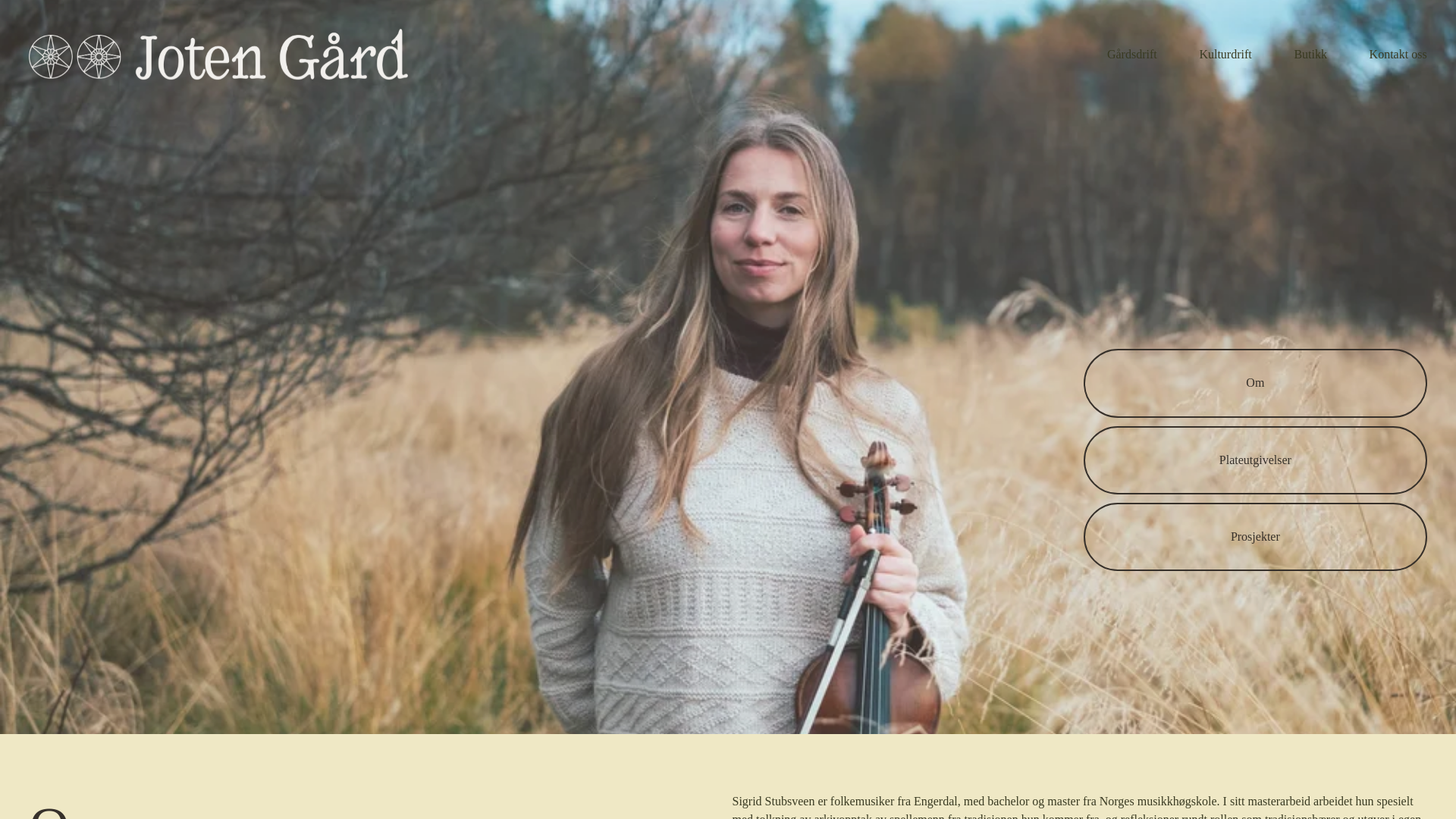 website screenshot of https://sigridstubsveen.no/