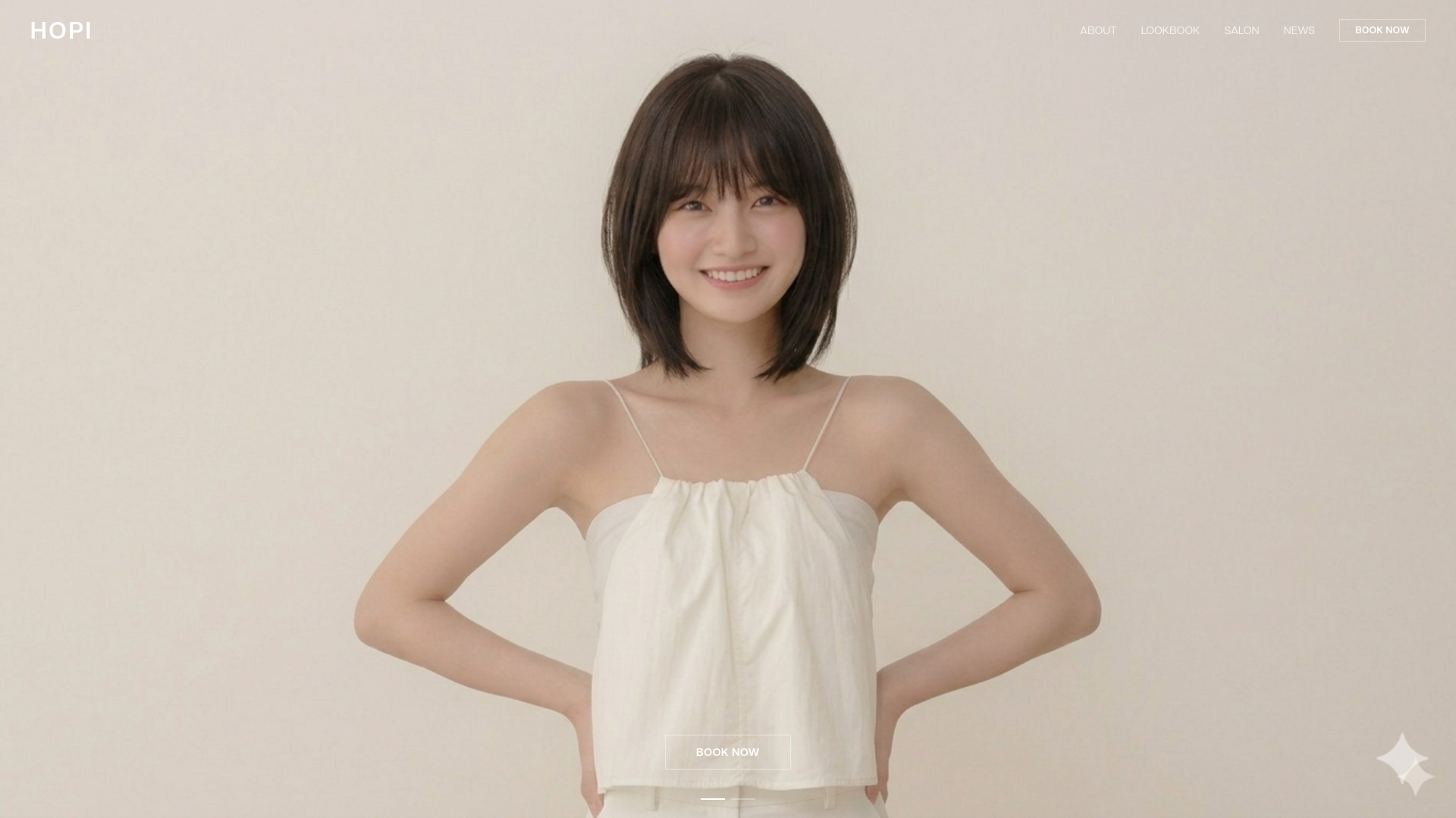 website screenshot of https://hopihair.pages.dev/