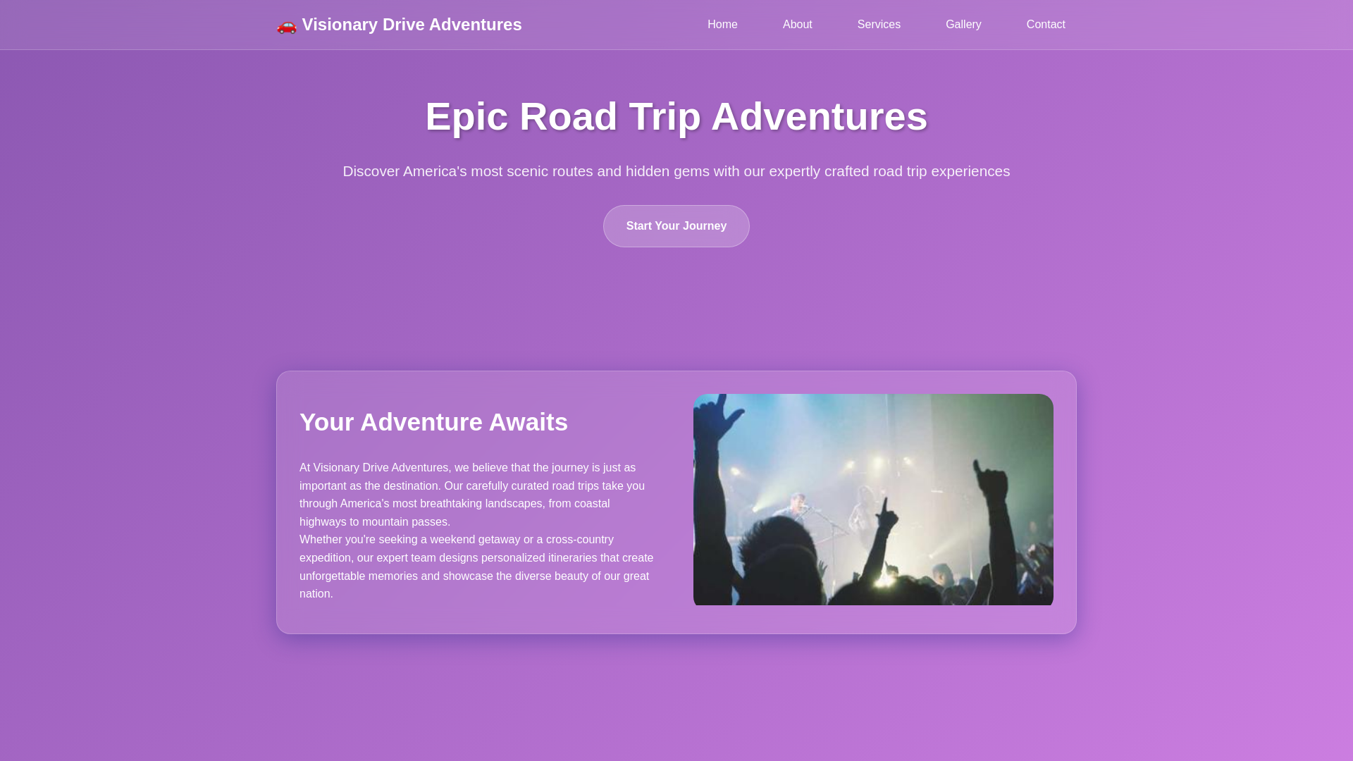 website screenshot of https://visionarydriveadventures.shop/