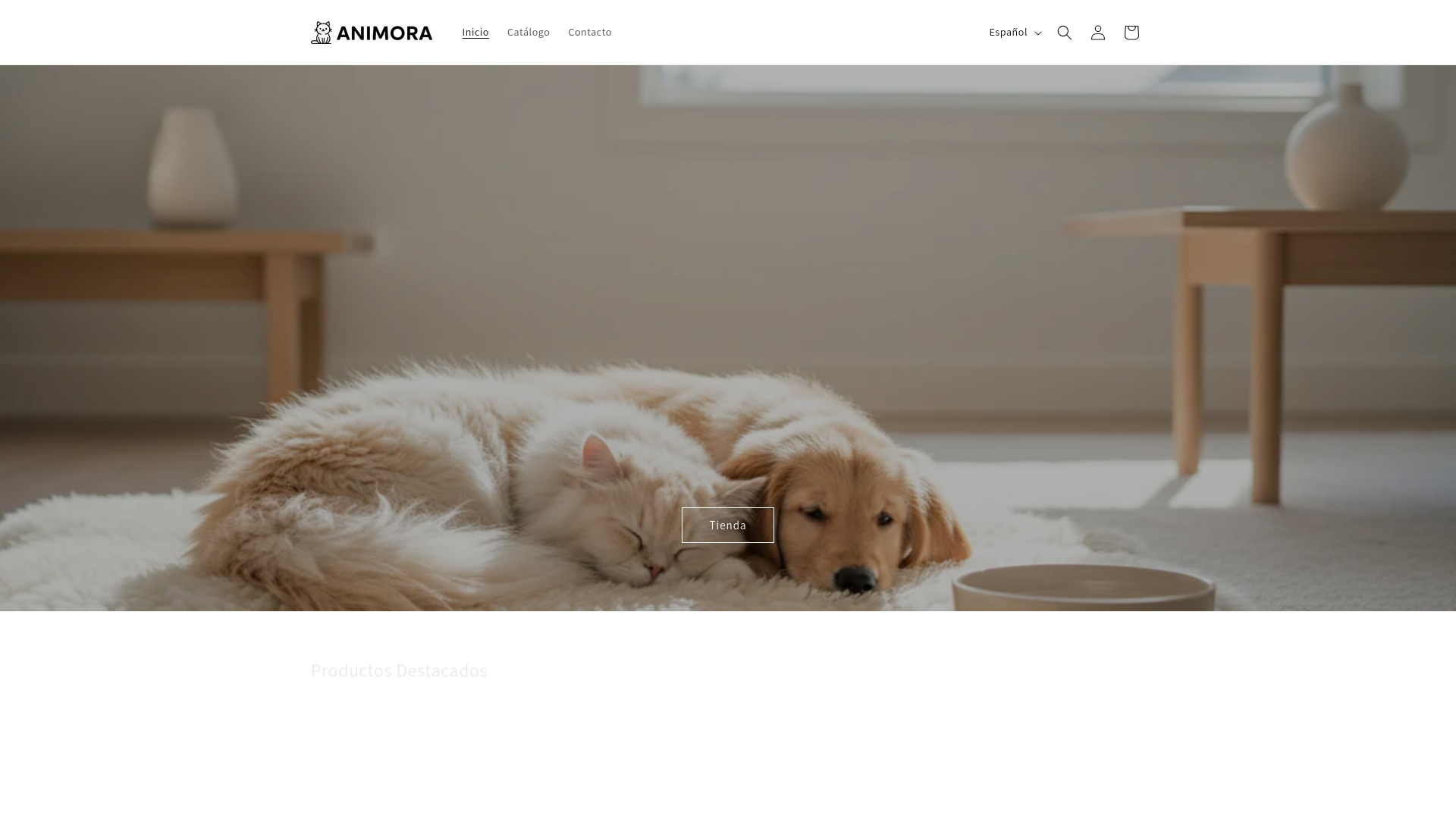 website screenshot of https://animoralife.com/