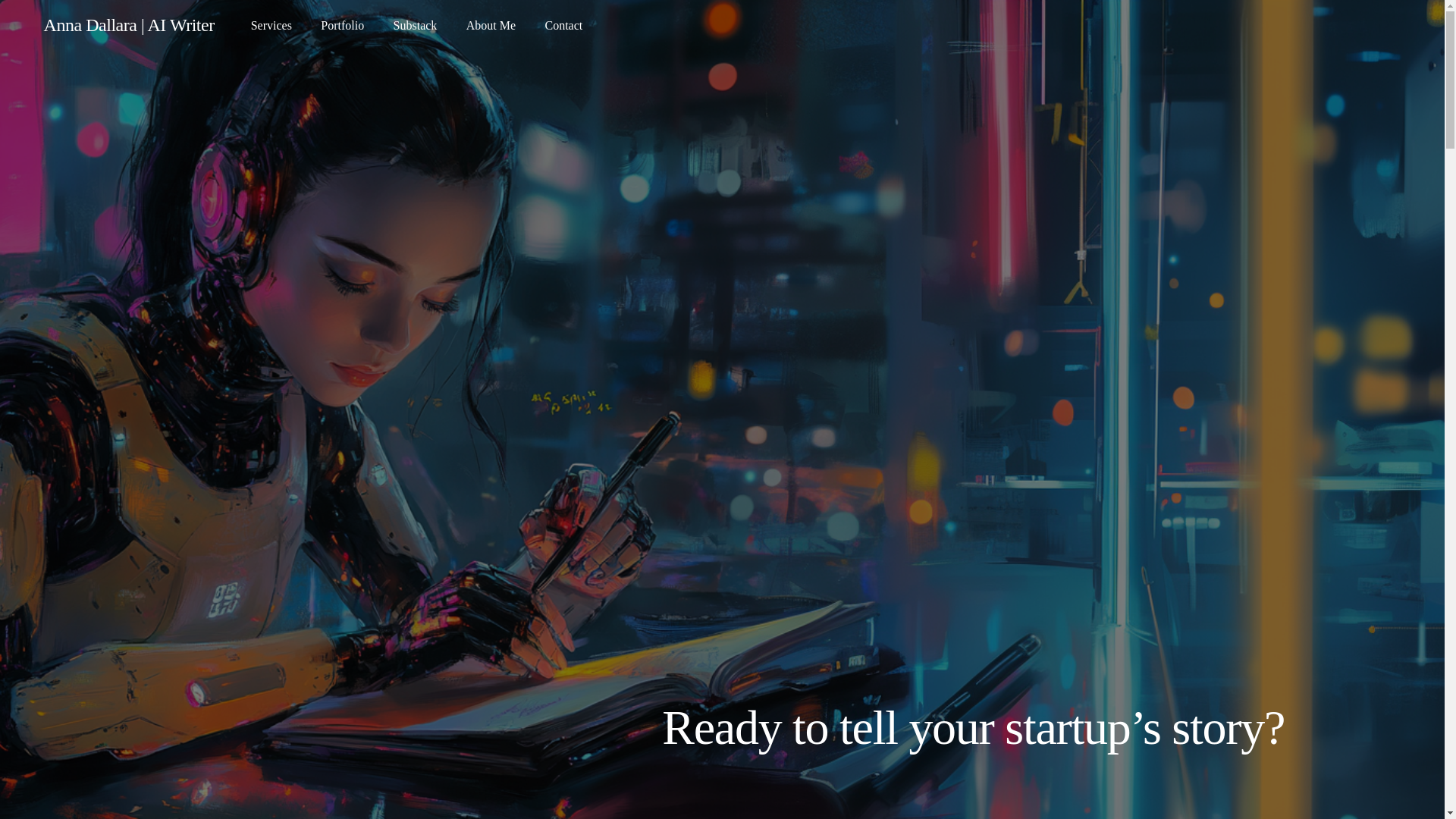 website screenshot of https://annadallara.com/