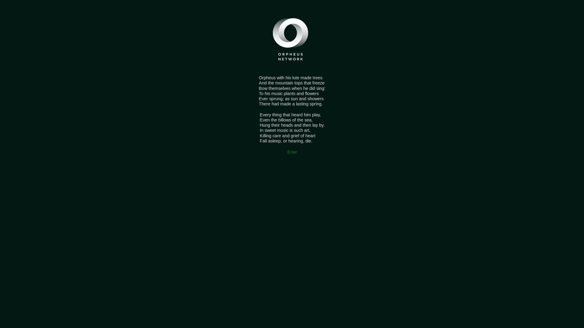 website screenshot of https://orpheus.network
