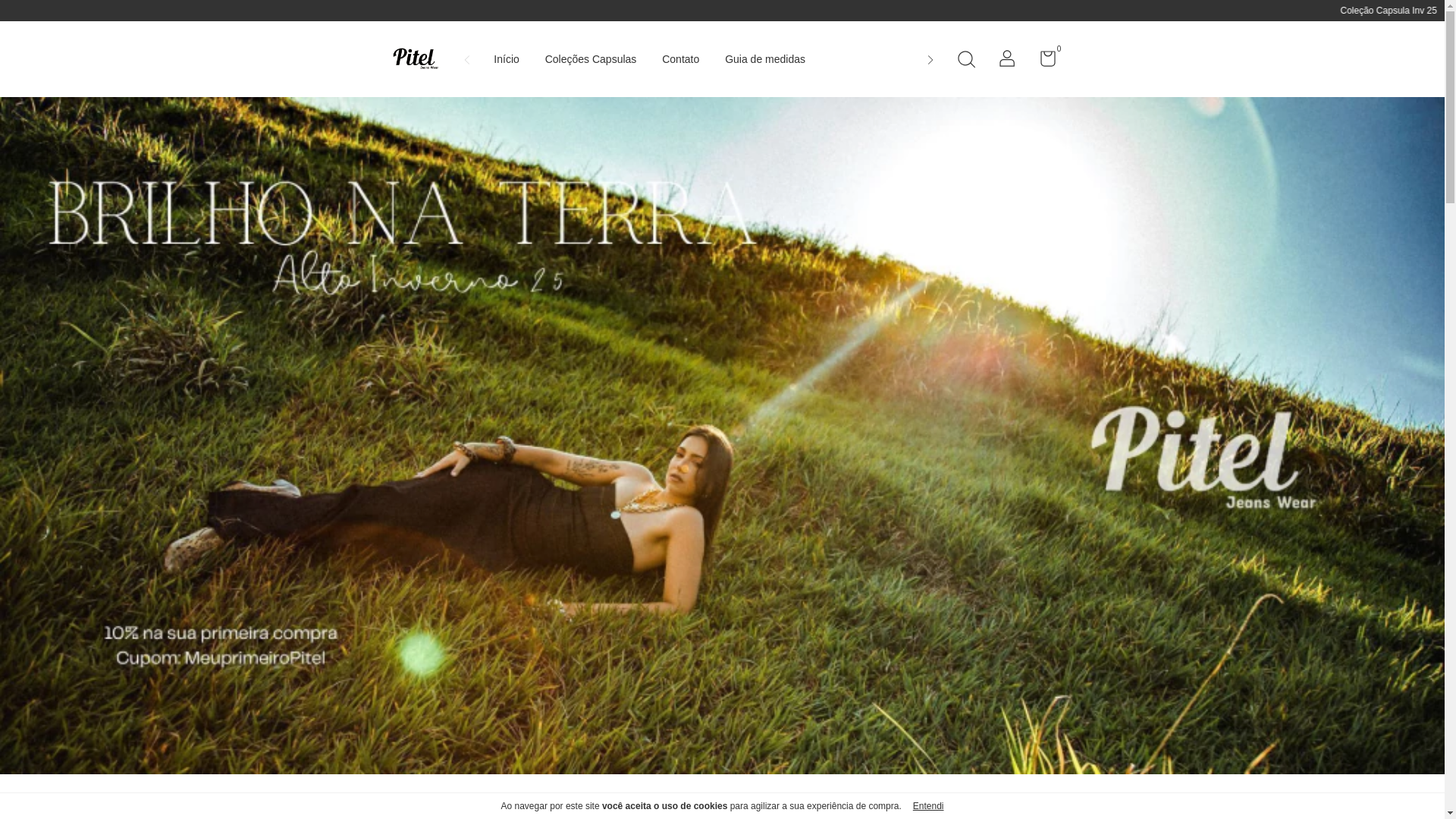 website screenshot of https://piteljeanswear.com.br/