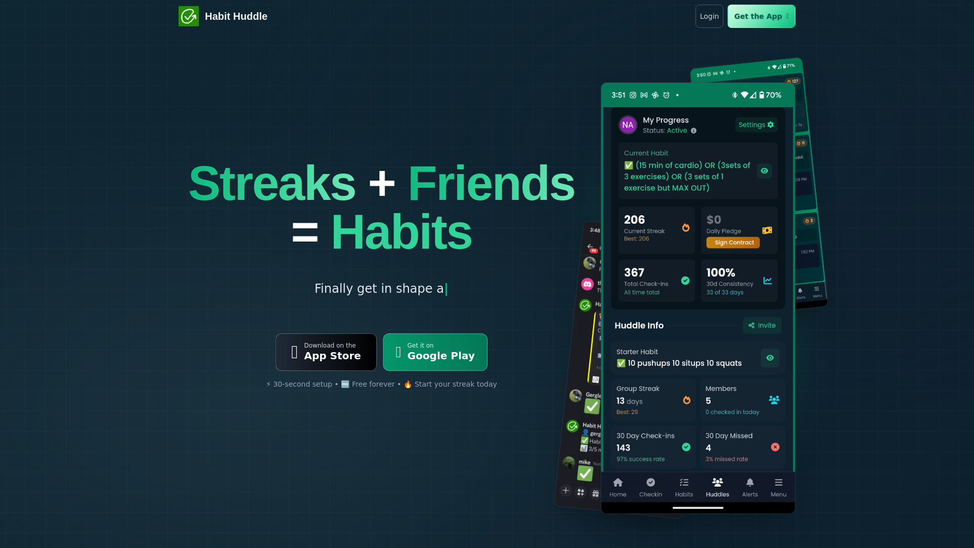 website screenshot of https://habithuddle.com/