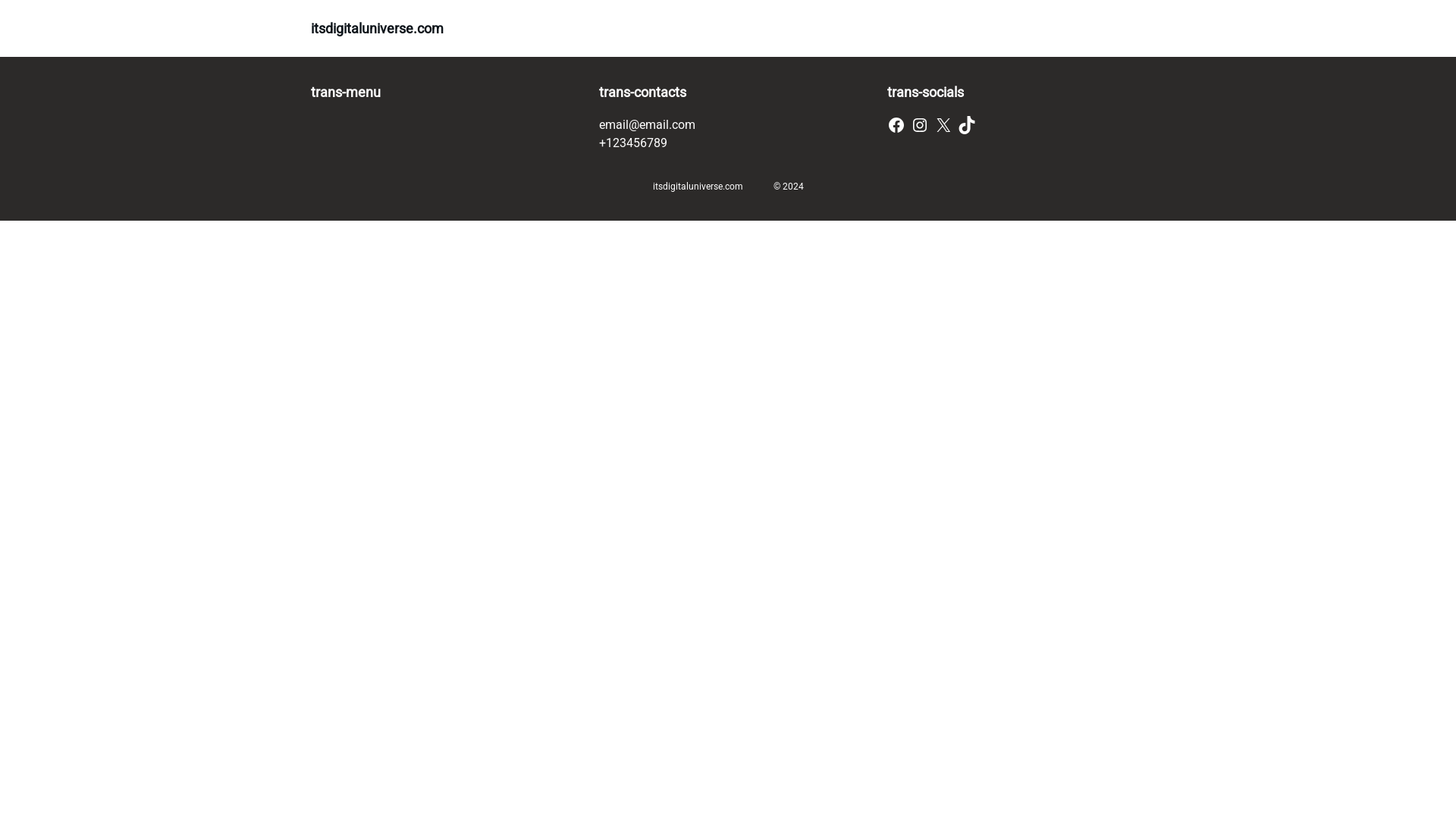 website screenshot of https://itsdigitaluniverse.com/
