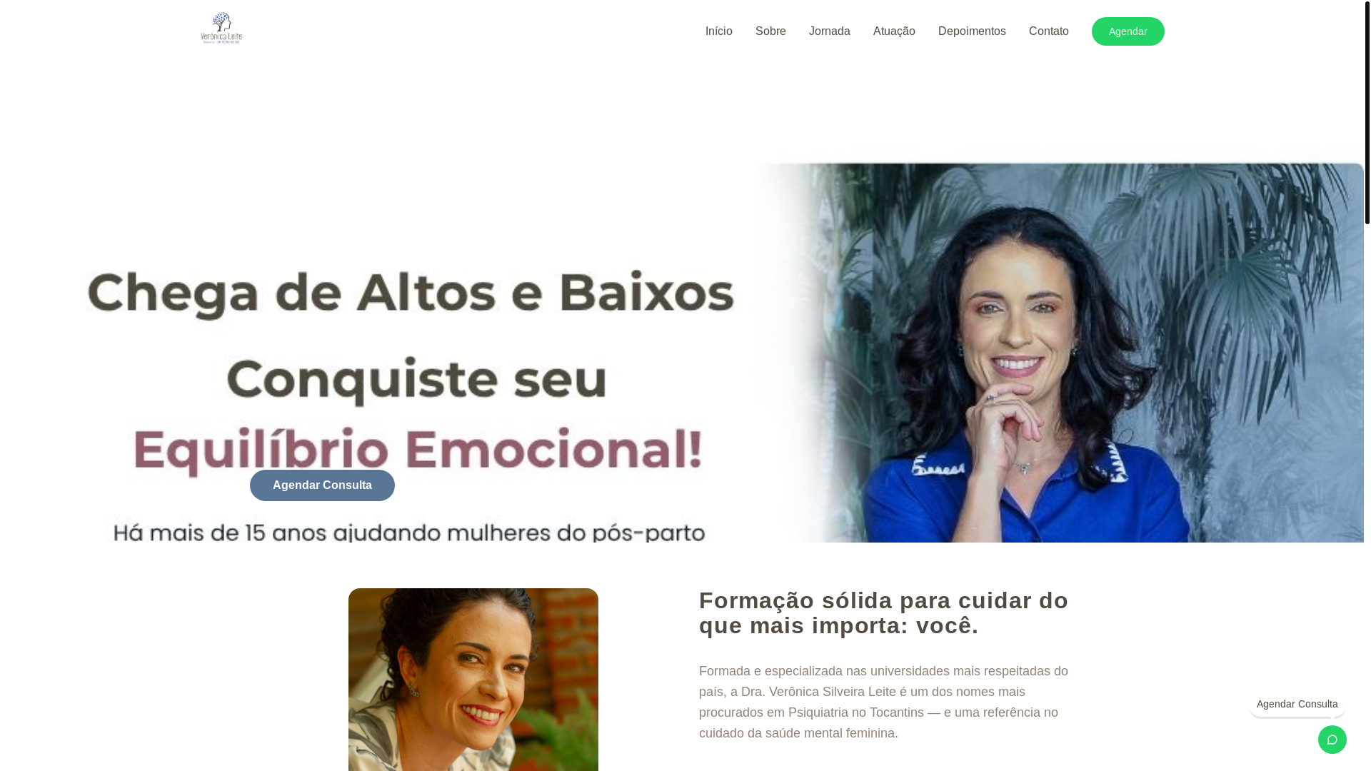 website screenshot of https://draveronicapsiquiatra.com.br/