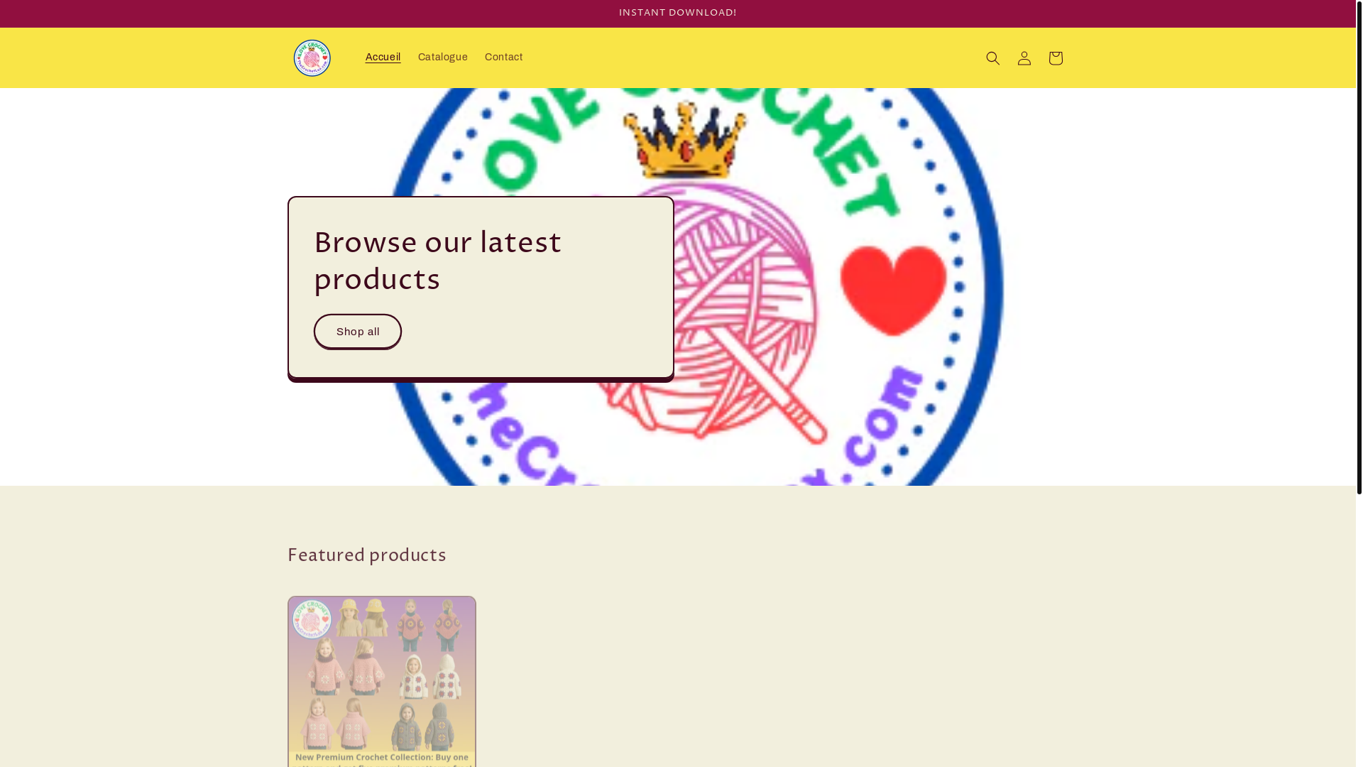 website screenshot of https://thecrochetlux.com/