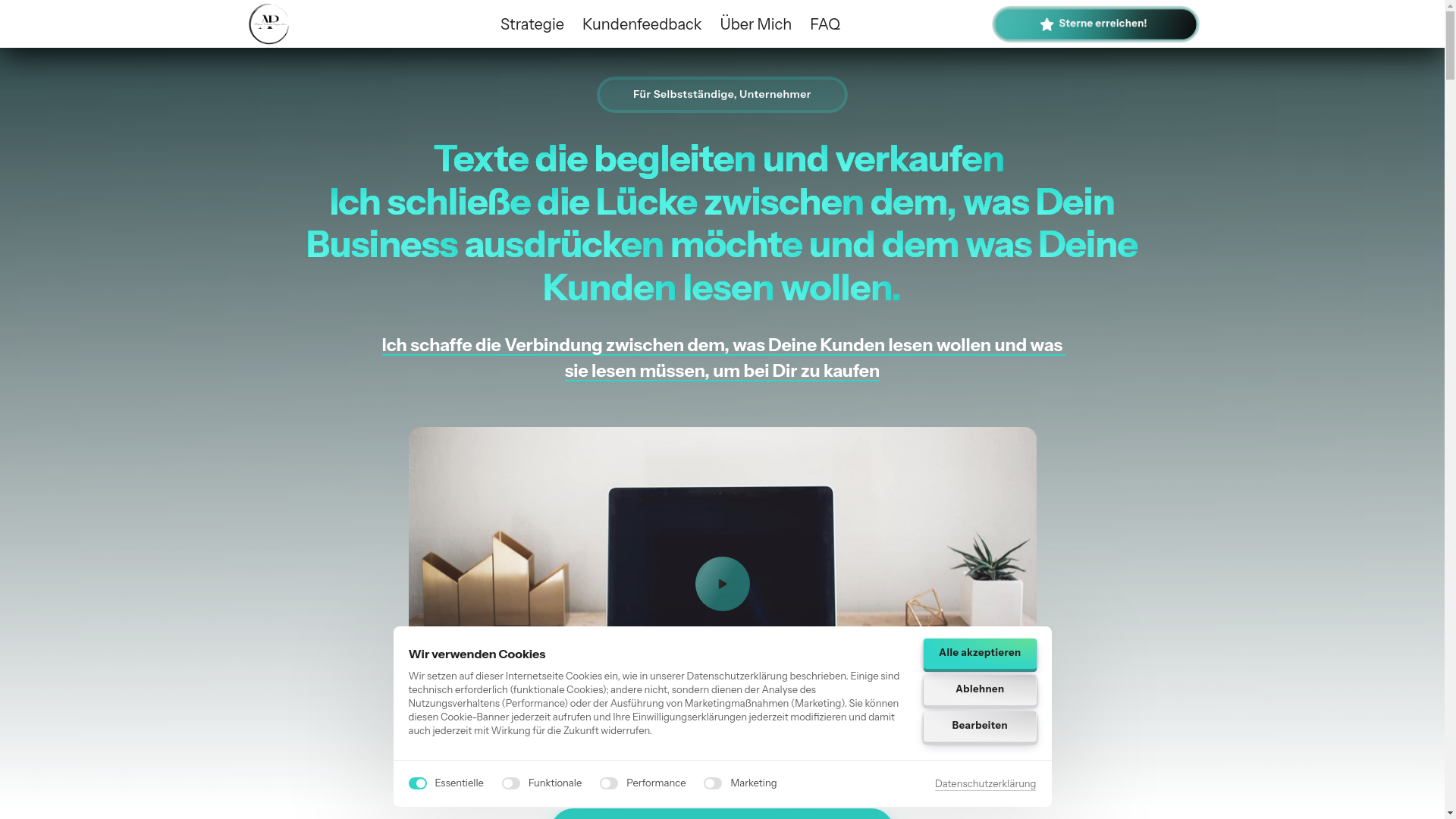 website screenshot of https://alljahperdomocopywriter.de/