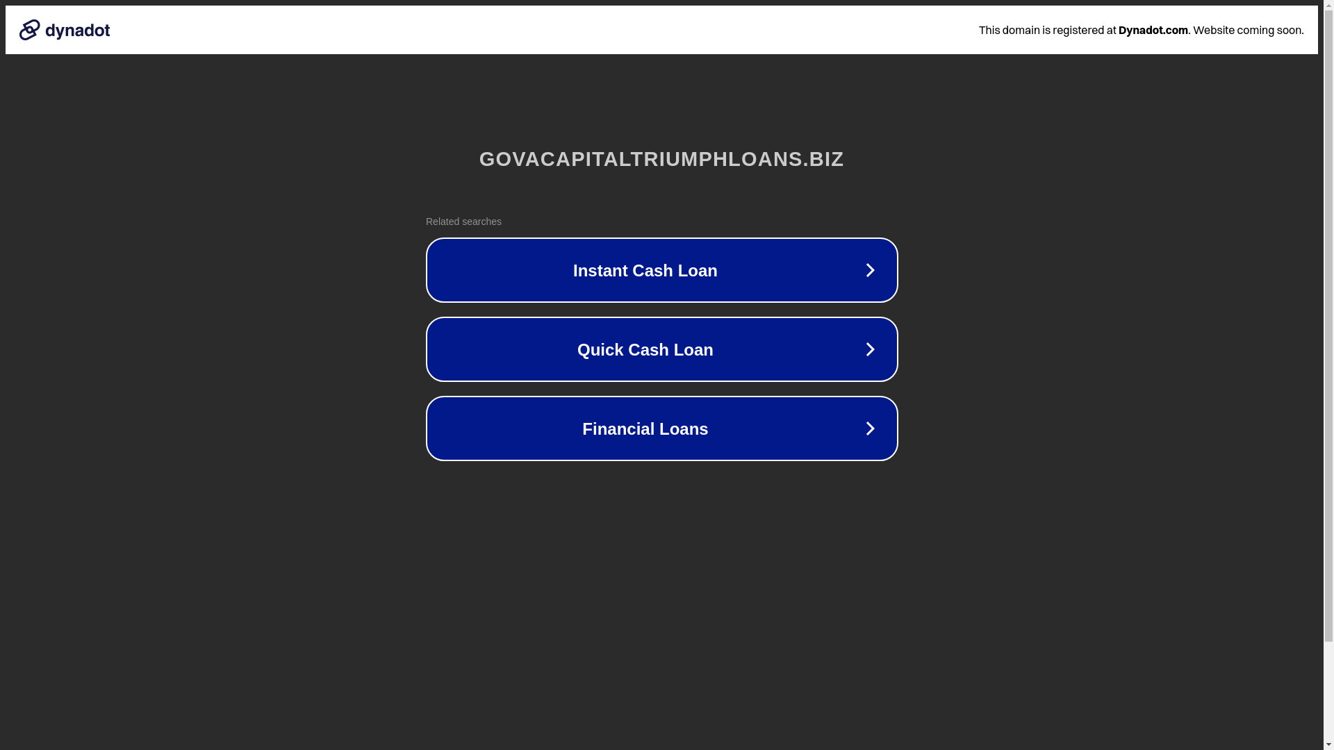website screenshot of https://govacapitaltriumphloans.biz/