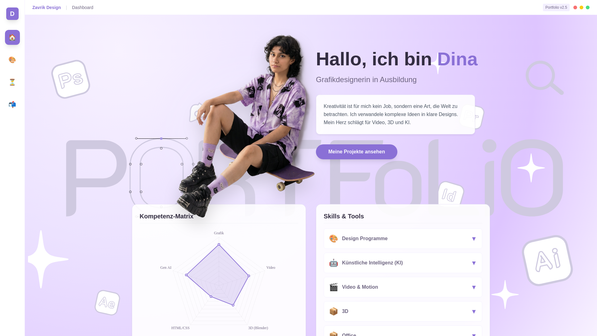 website screenshot of https://dina-zavrik.pages.dev/