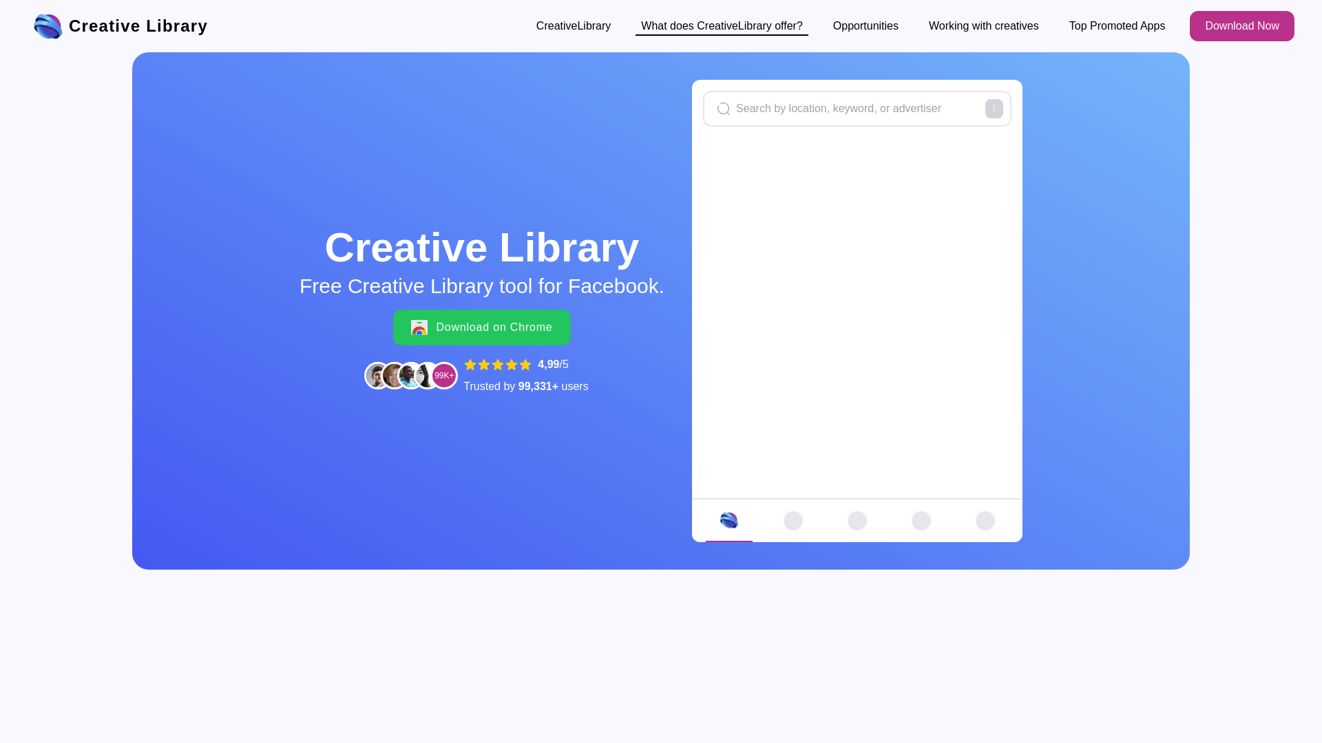 website screenshot of https://creativelibrary.top/