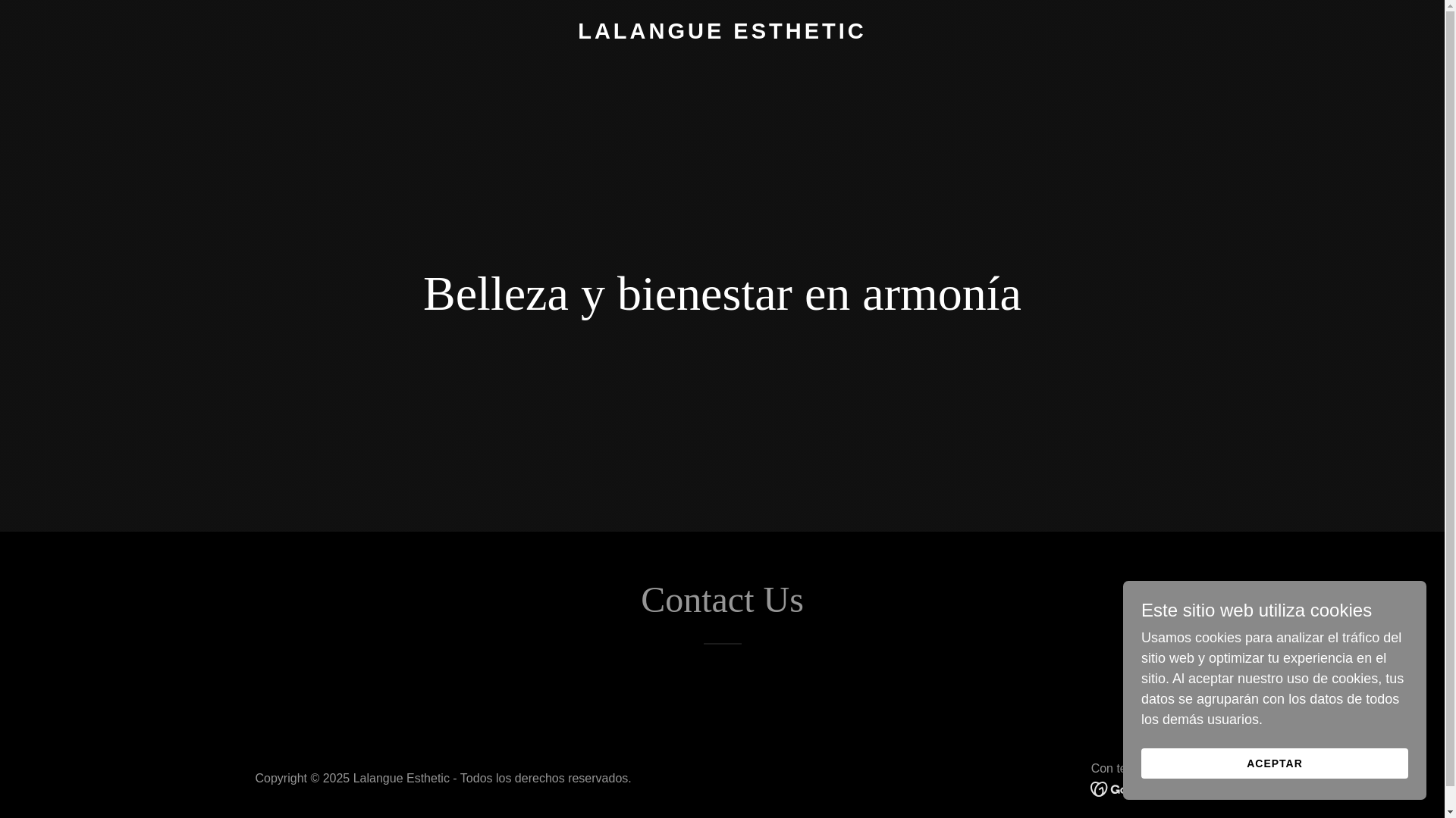 website screenshot of https://lalangueesthetic.com/