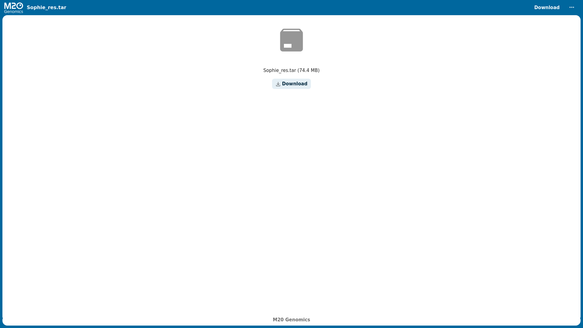 website screenshot of https://share.m20genomics.cn/s/fCmQDZ5LWgFmtpf