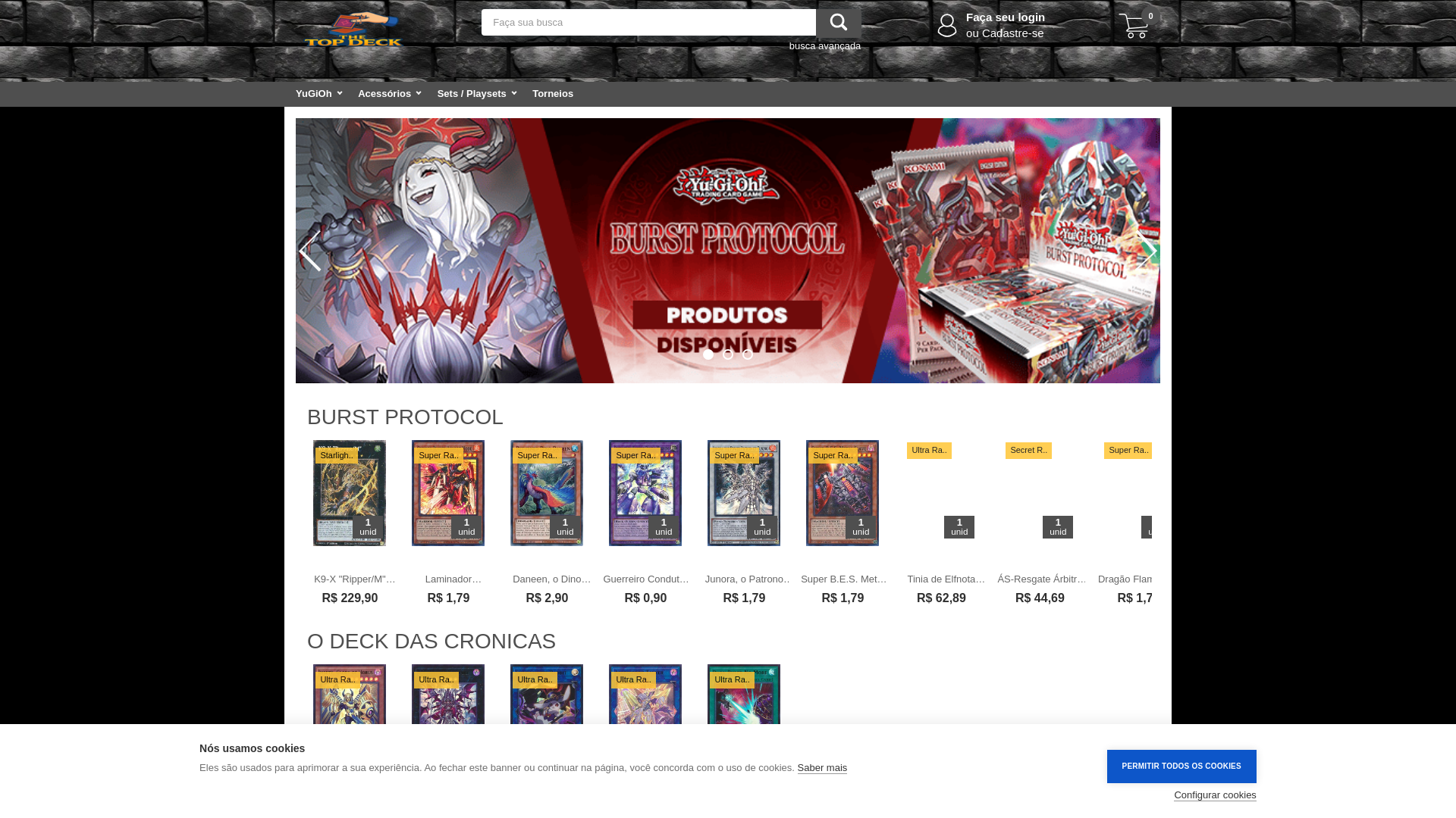 website screenshot of https://thetopdeckduel.com.br/