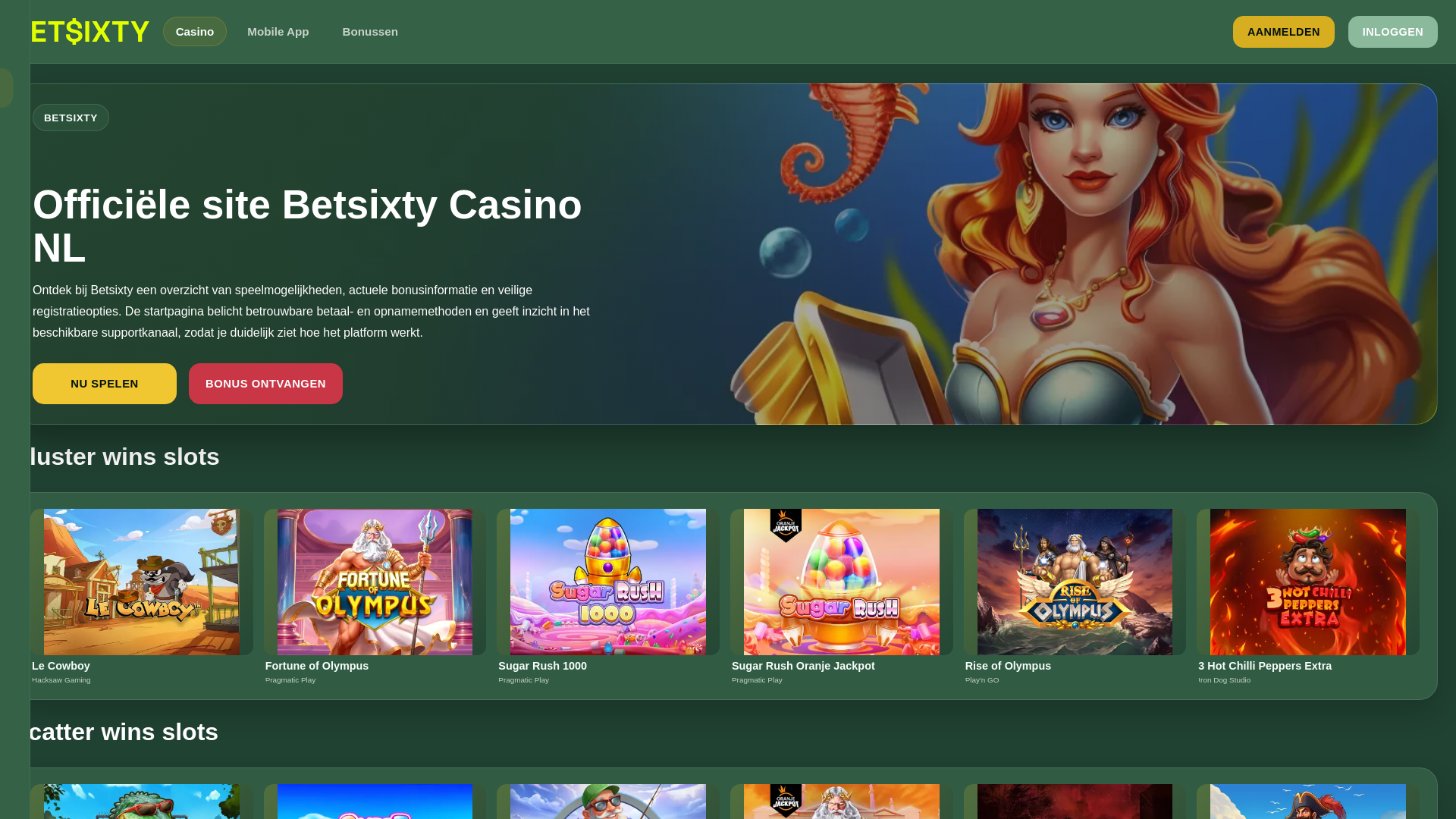 website screenshot of https://betsixty-nl.casino/