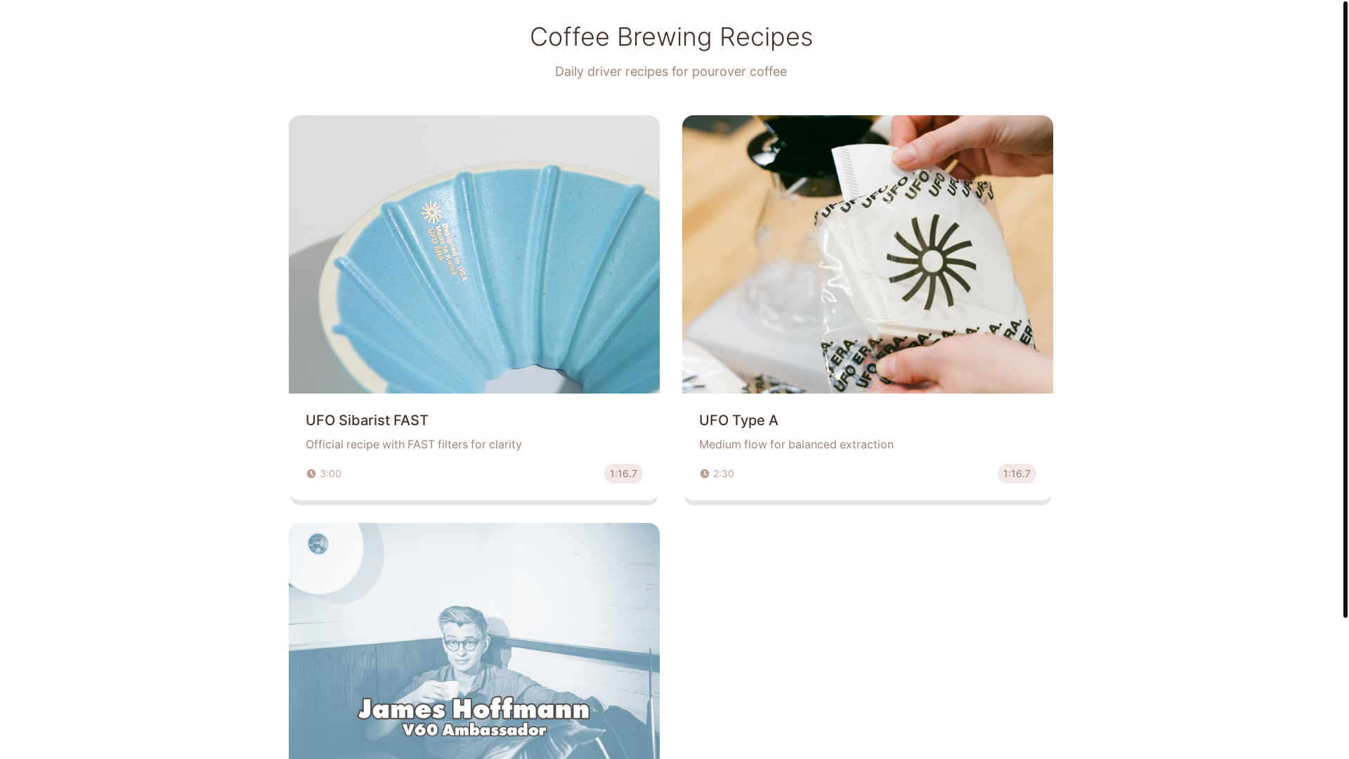 website screenshot of https://coffee-recipes.pages.dev/