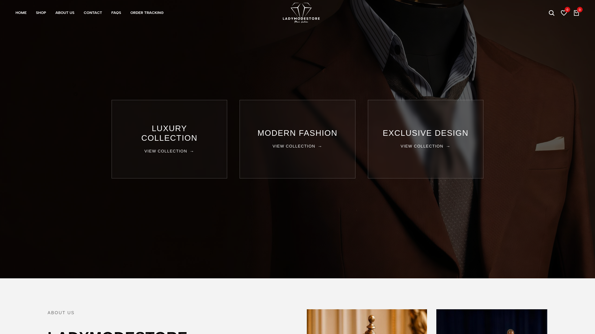 website screenshot of https://ladymodestore.shop/