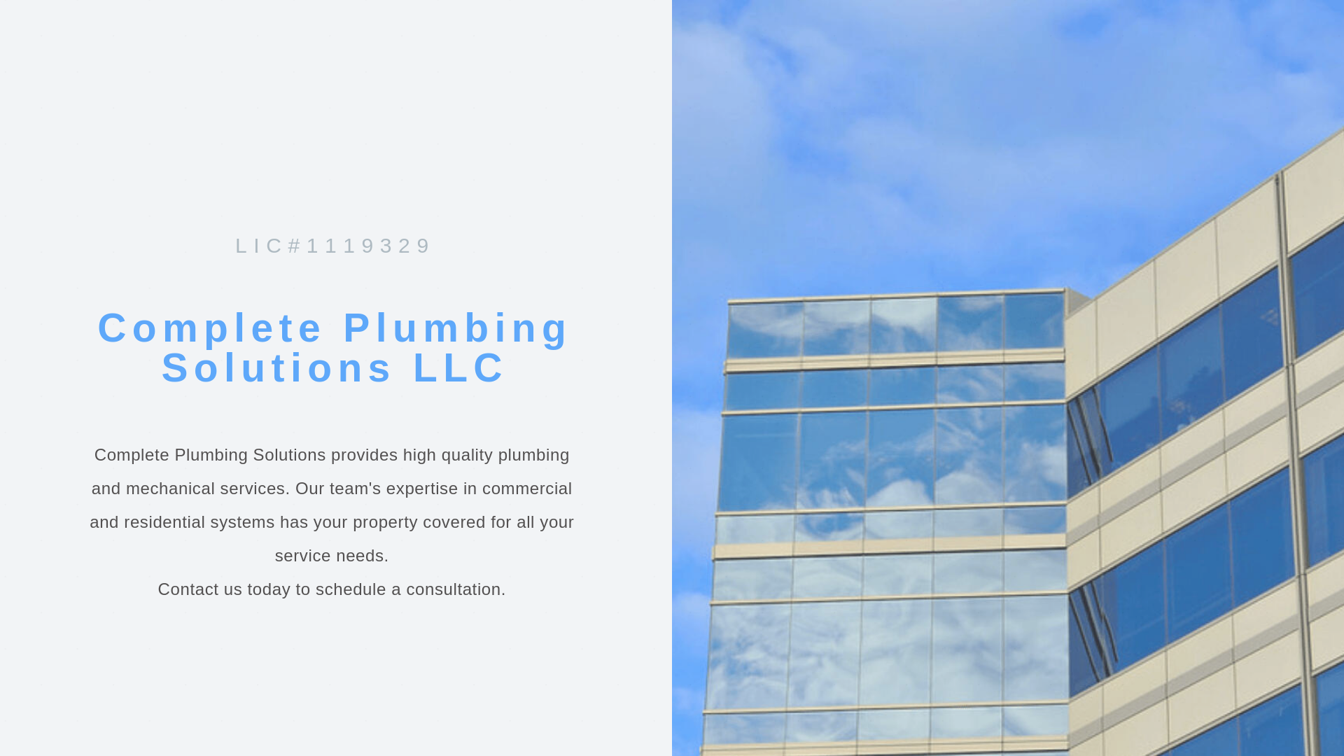 website screenshot of https://completeplumbingsolutionsllcmail.com/